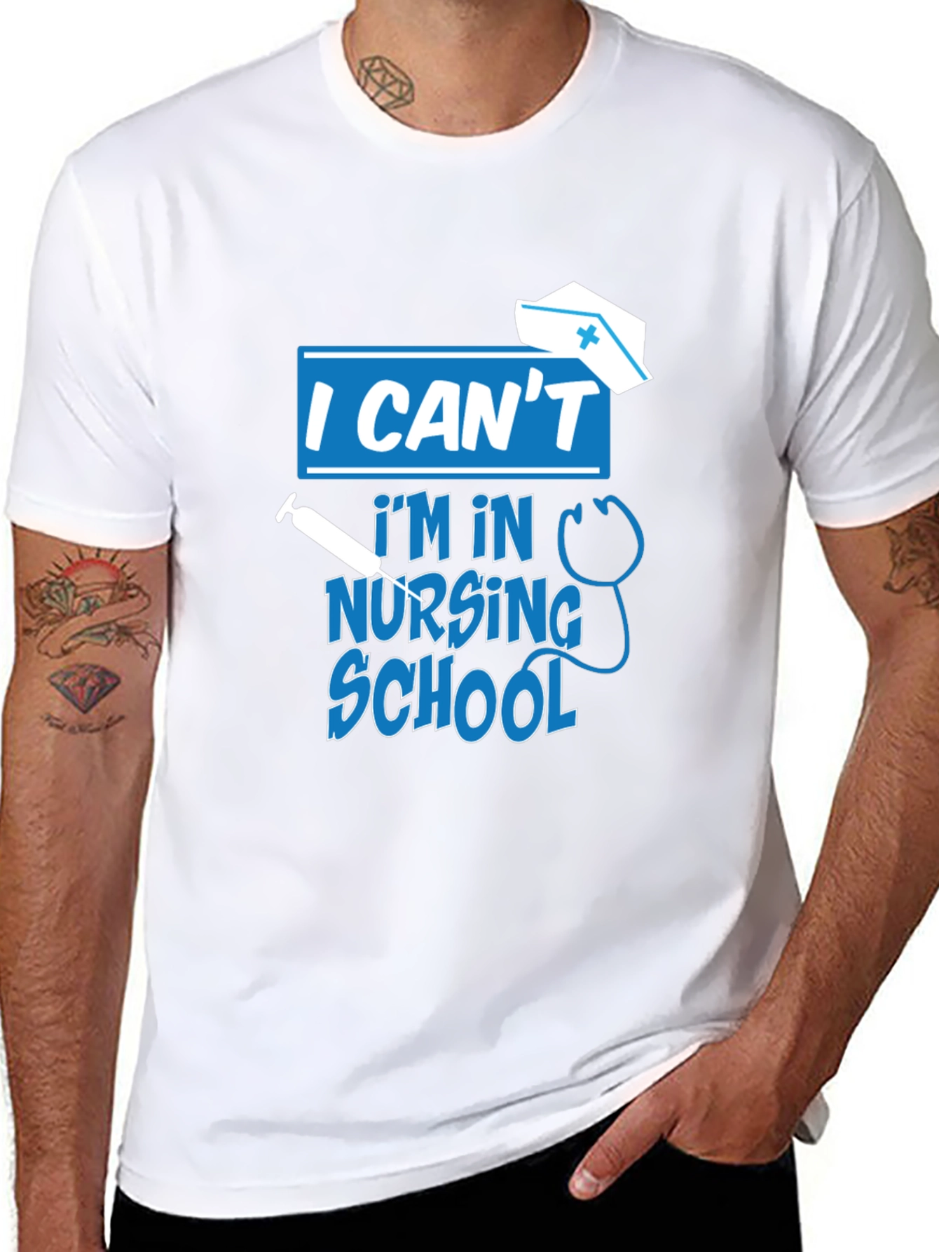 I Cant Im In Nursing School T-Shirt