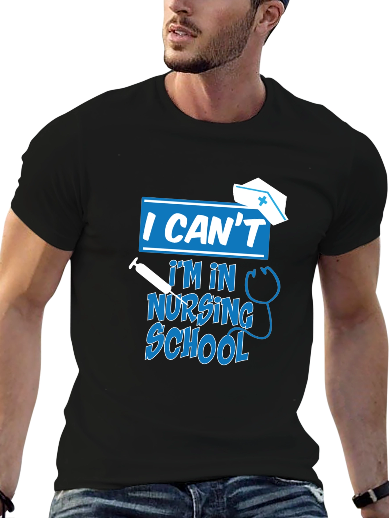I Cant Im In Nursing School T-Shirt
