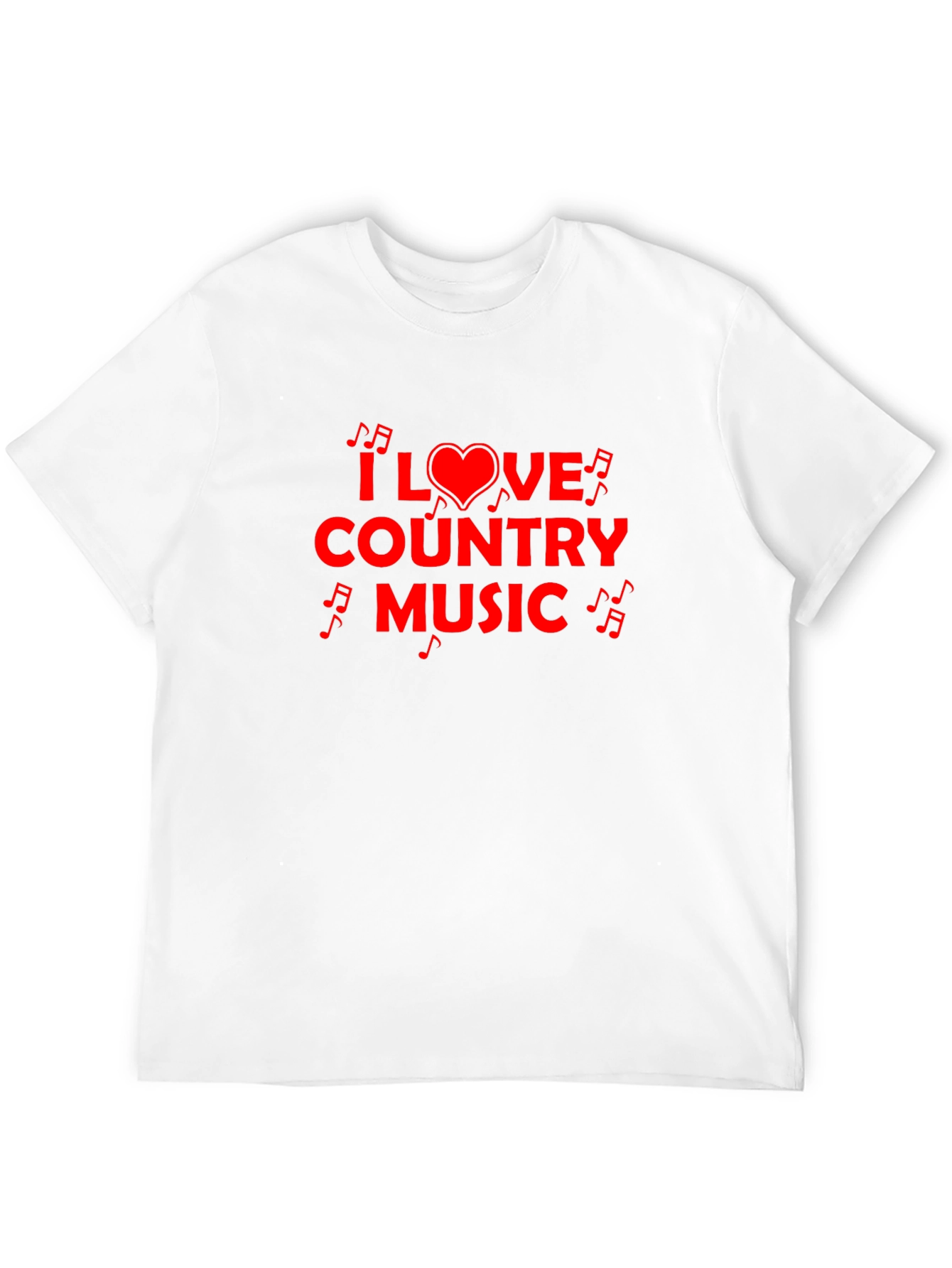 I Love Country Music Graphic Tee - Black