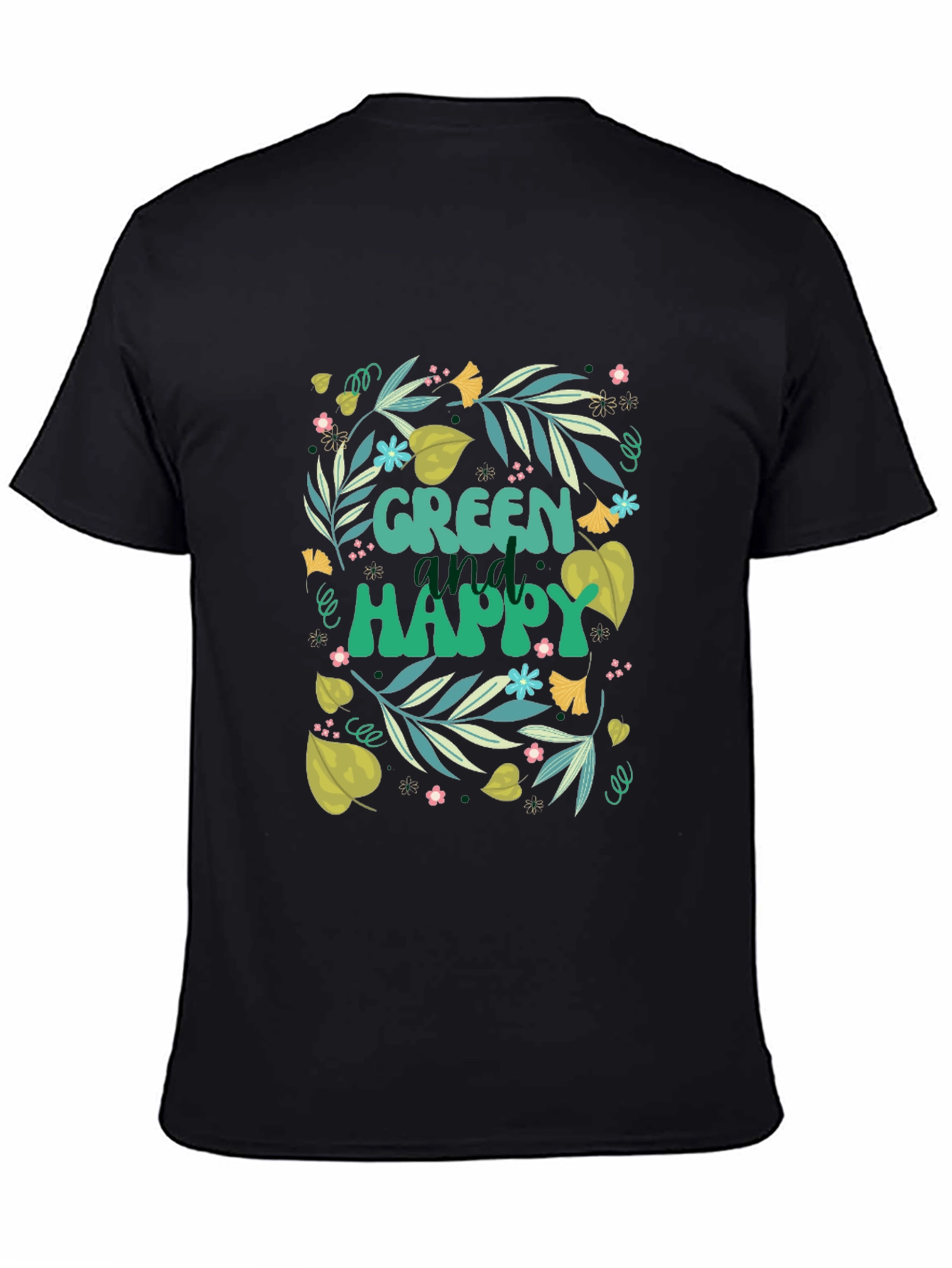 Green and Happy Graphic Tee