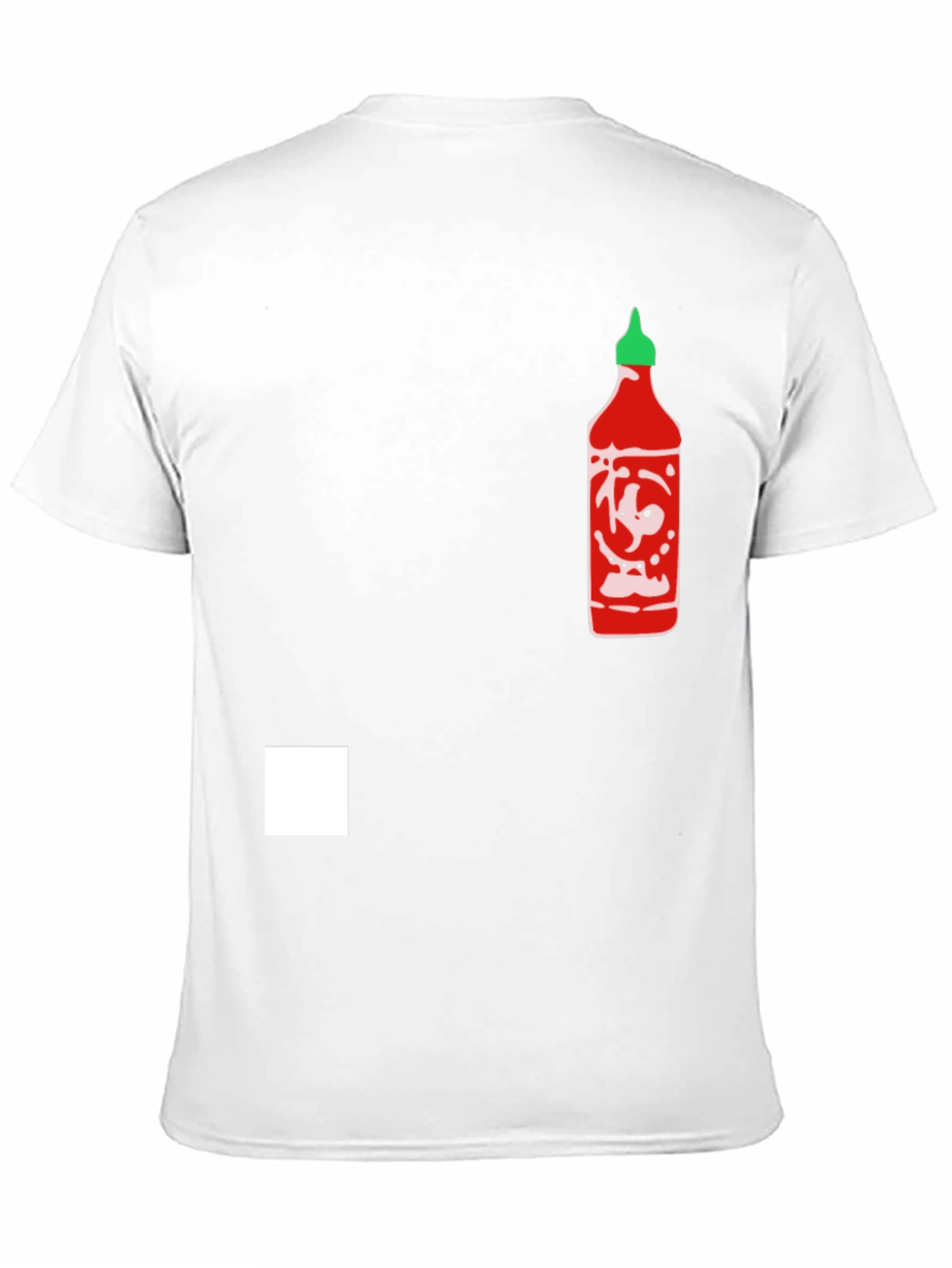 Sriracha Bottle Graphic Tee - Black Cotton Blend