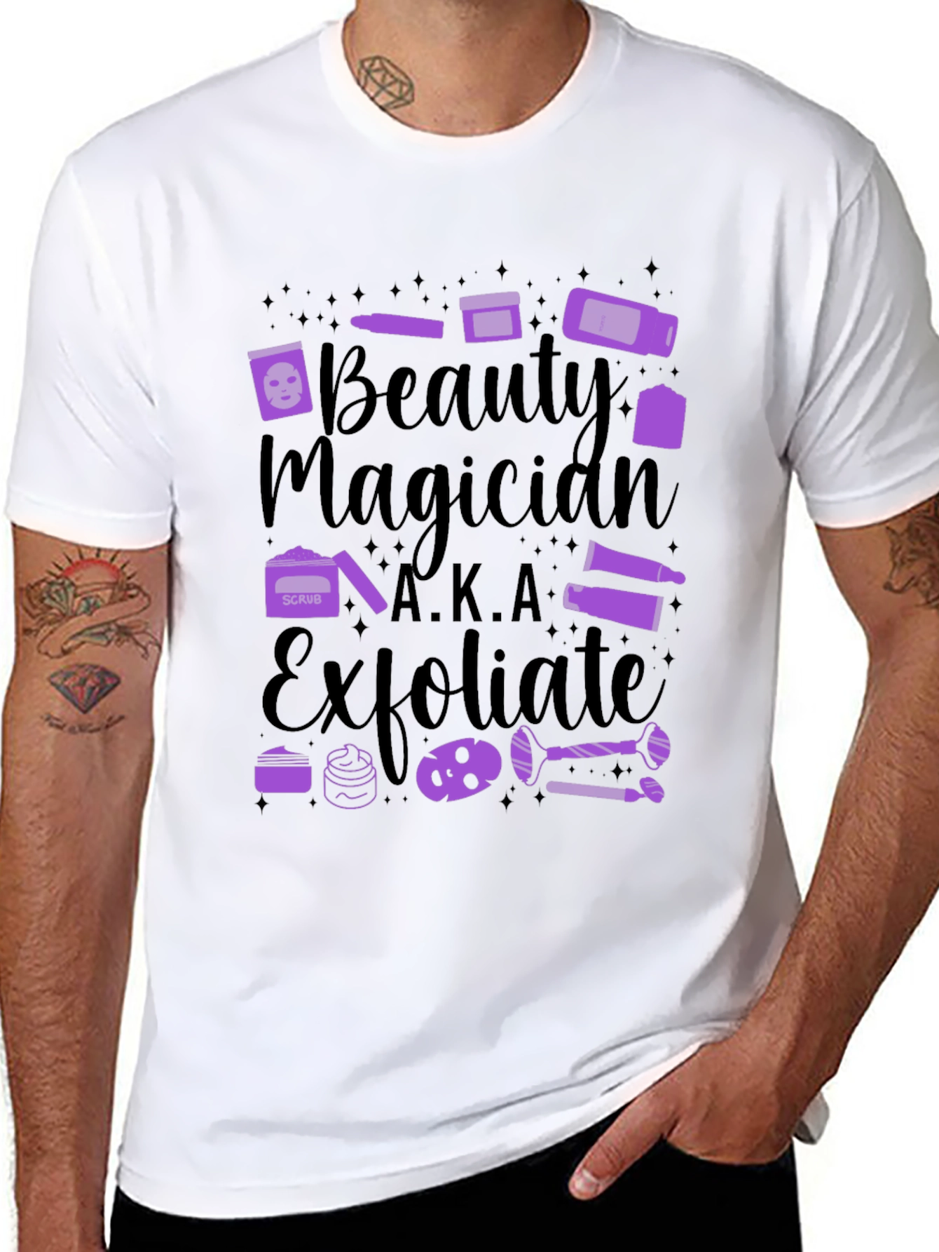 Beauty Magician A.K.A. Exfoliate Black Tee