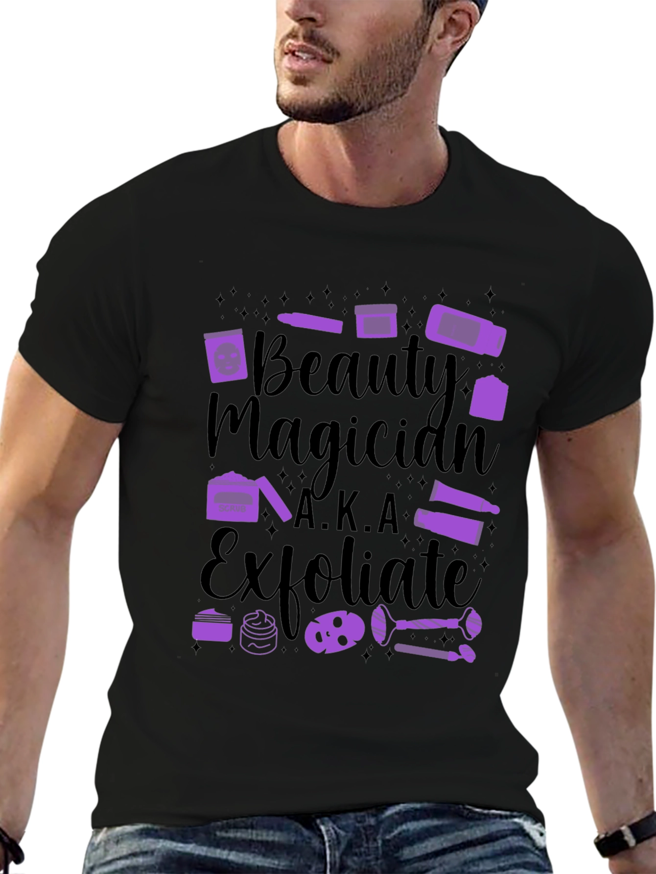 Beauty Magician A.K.A. Exfoliate Black Tee
