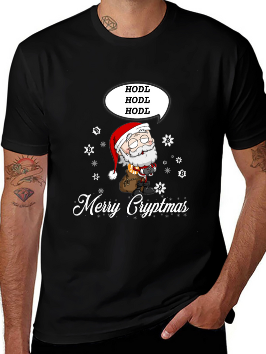Merry Cryptmas HODL Santa T-Shirt