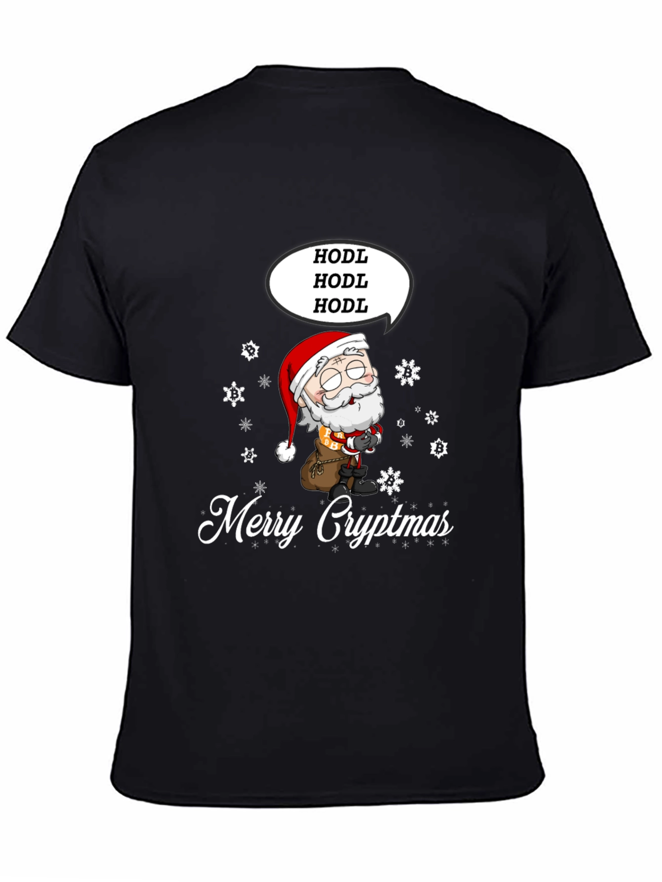 Merry Cryptmas HODL Santa T-Shirt