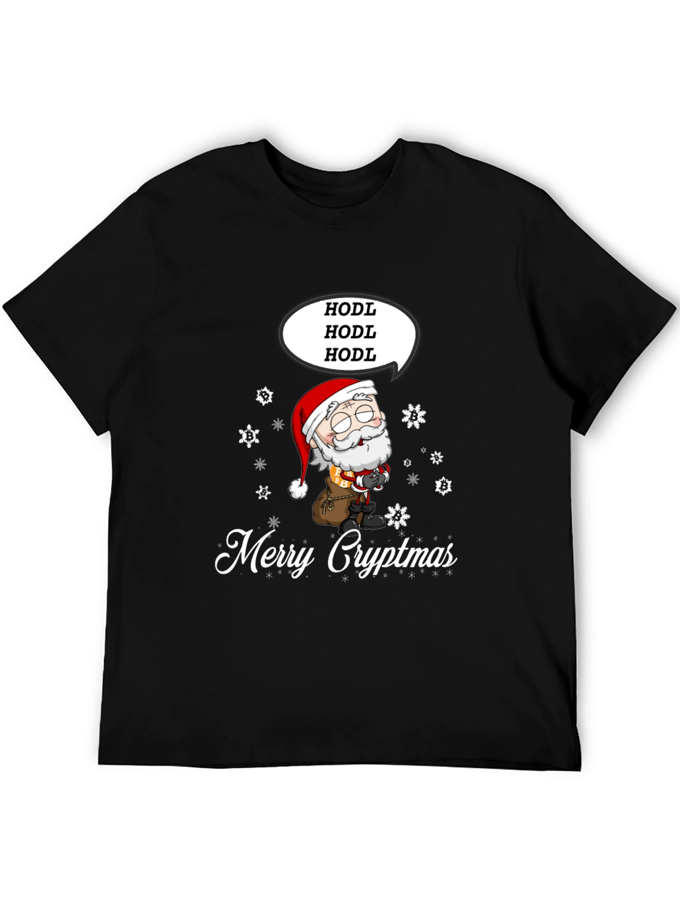 Merry Cryptmas HODL Santa T-Shirt
