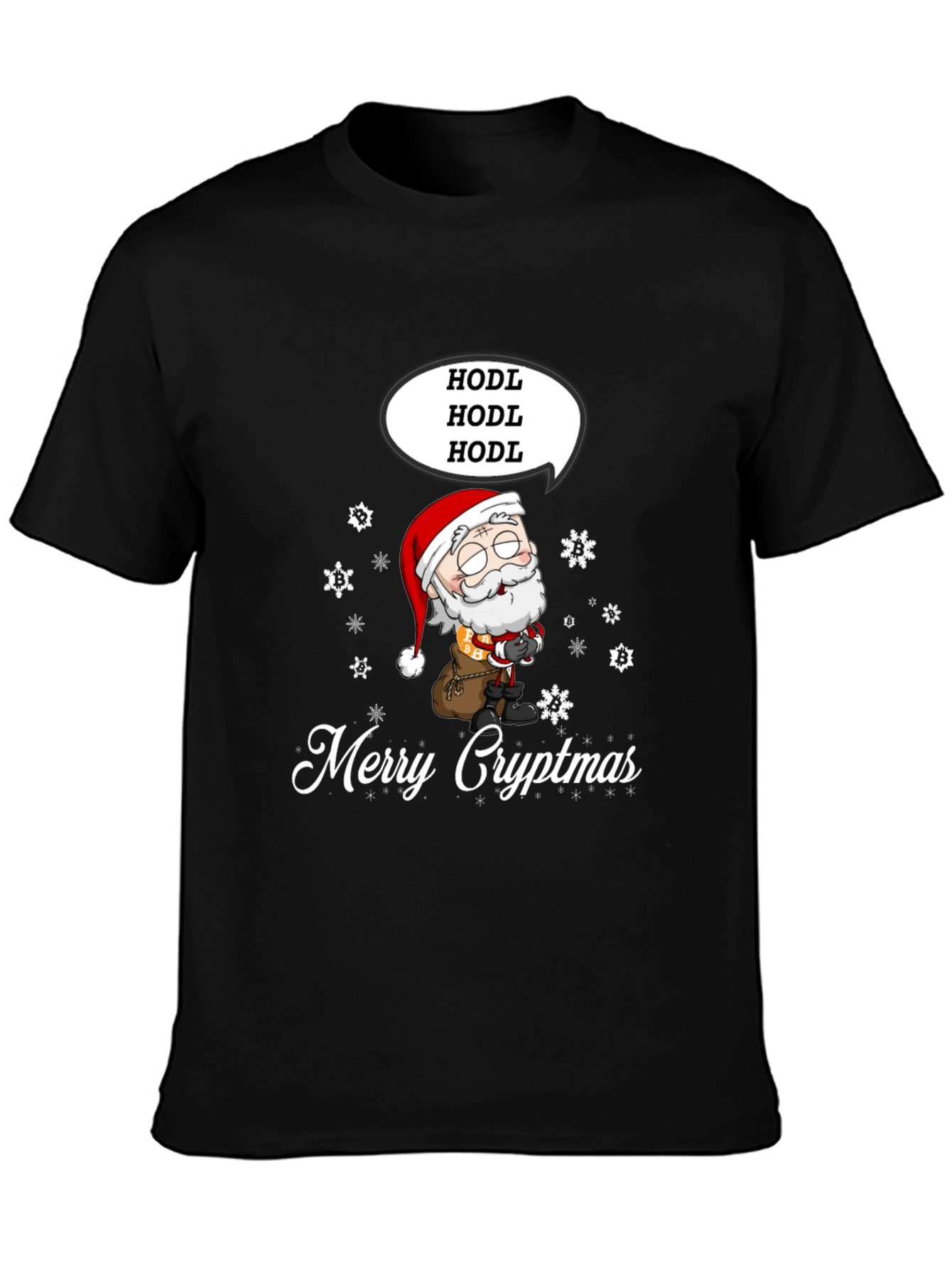 Merry Cryptmas HODL Santa T-Shirt