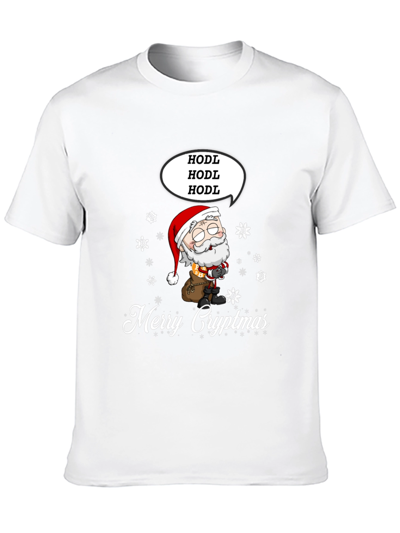 Merry Cryptmas HODL Santa T-Shirt