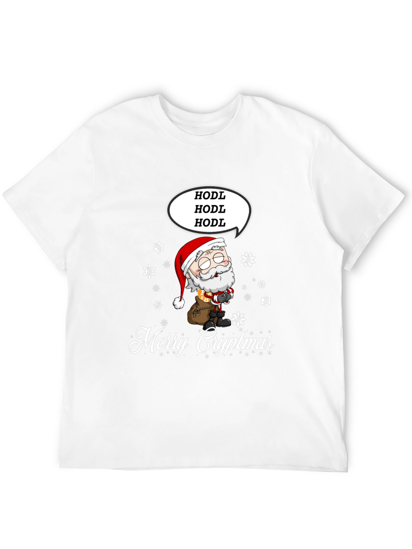 Merry Cryptmas HODL Santa T-Shirt
