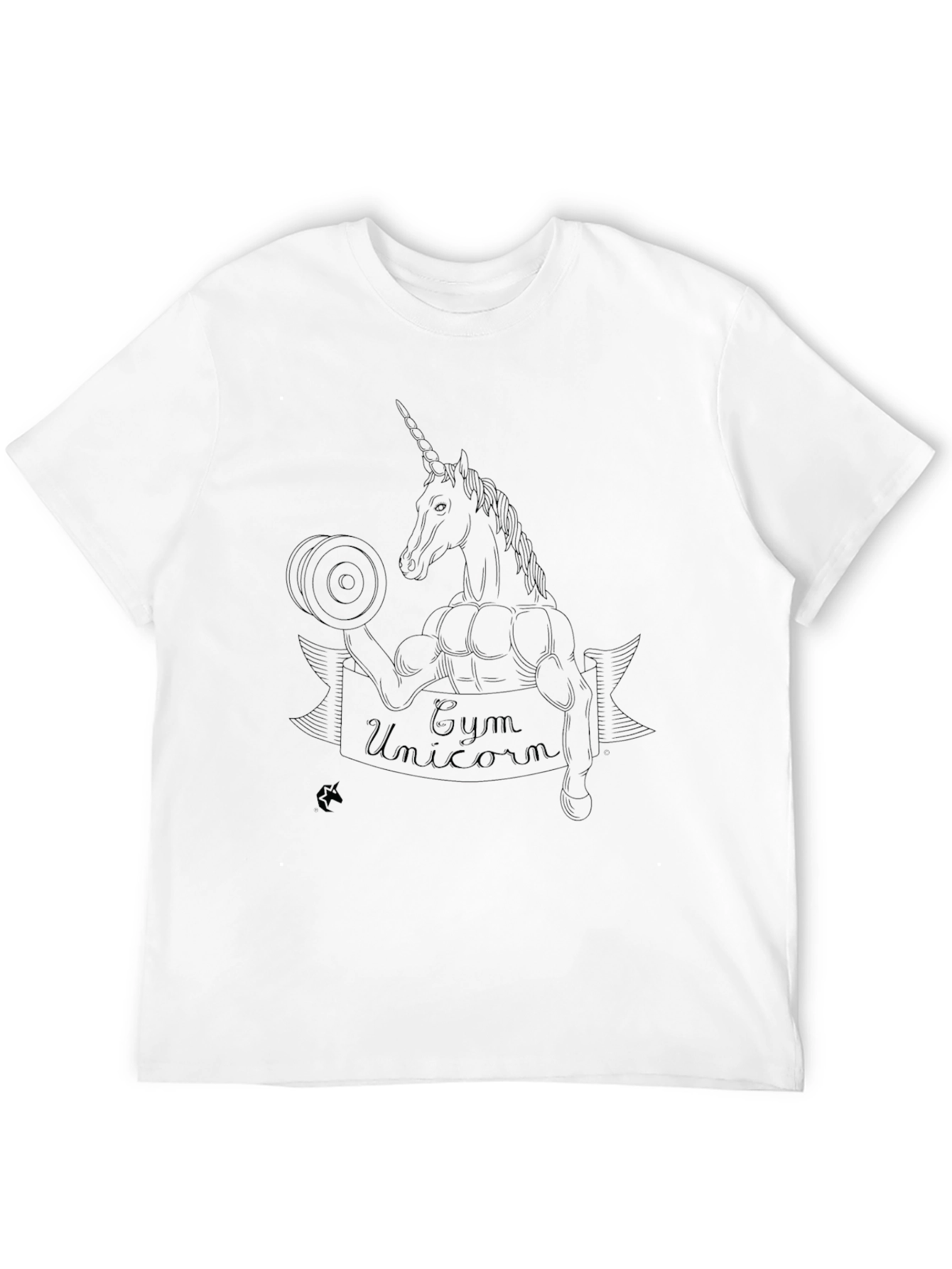 Gym Unicorn Black Graphic Tee