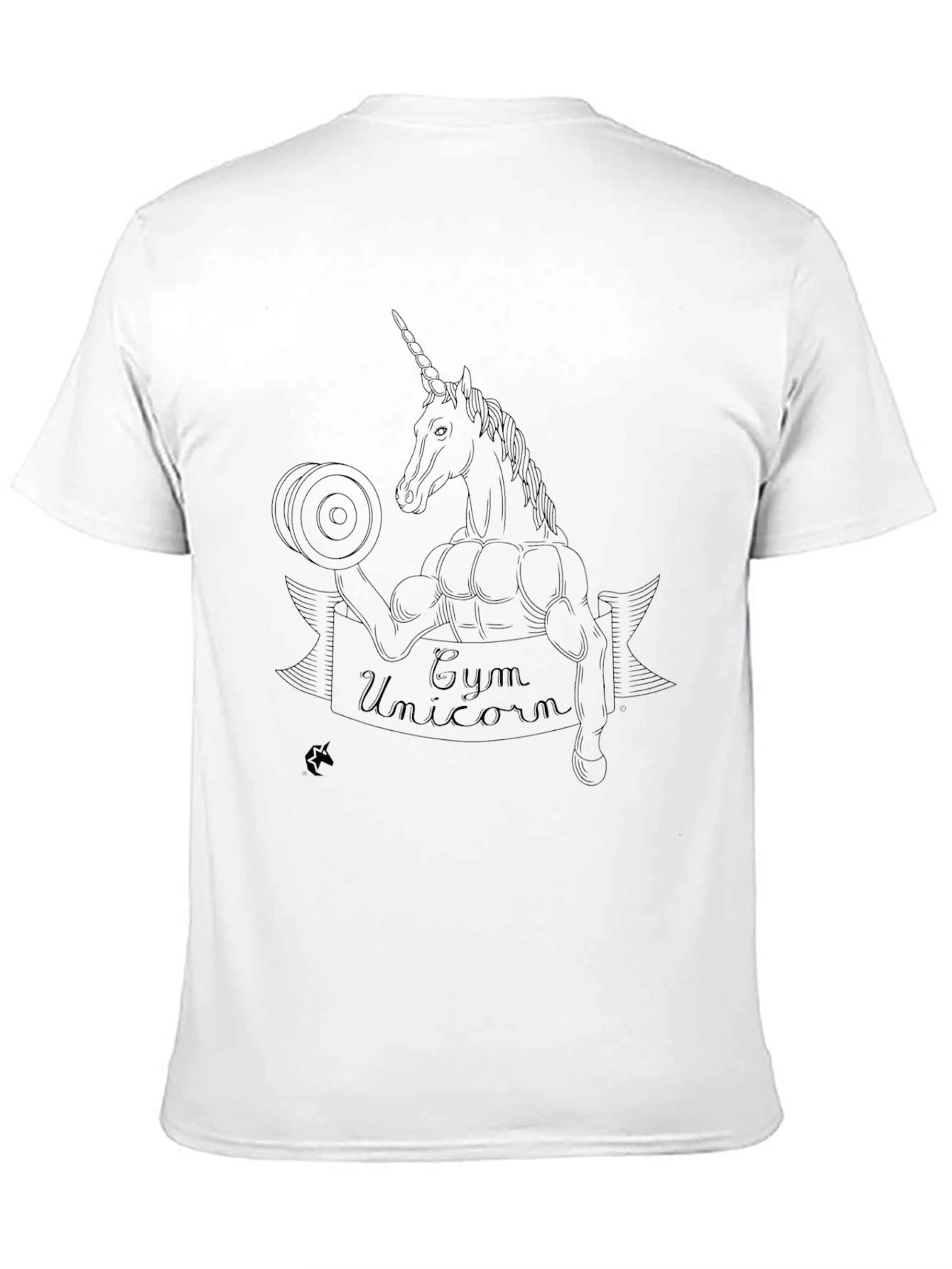 Gym Unicorn Black Graphic Tee