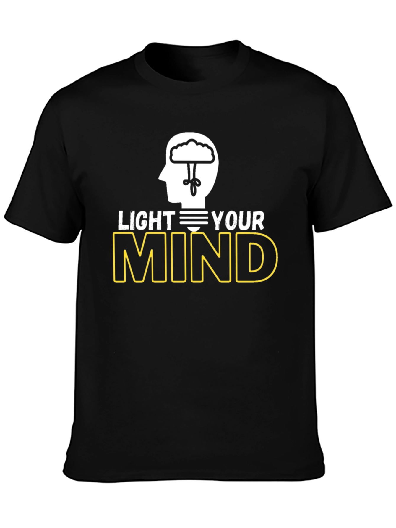 Light Your Mind Graphic T-Shirt - Black