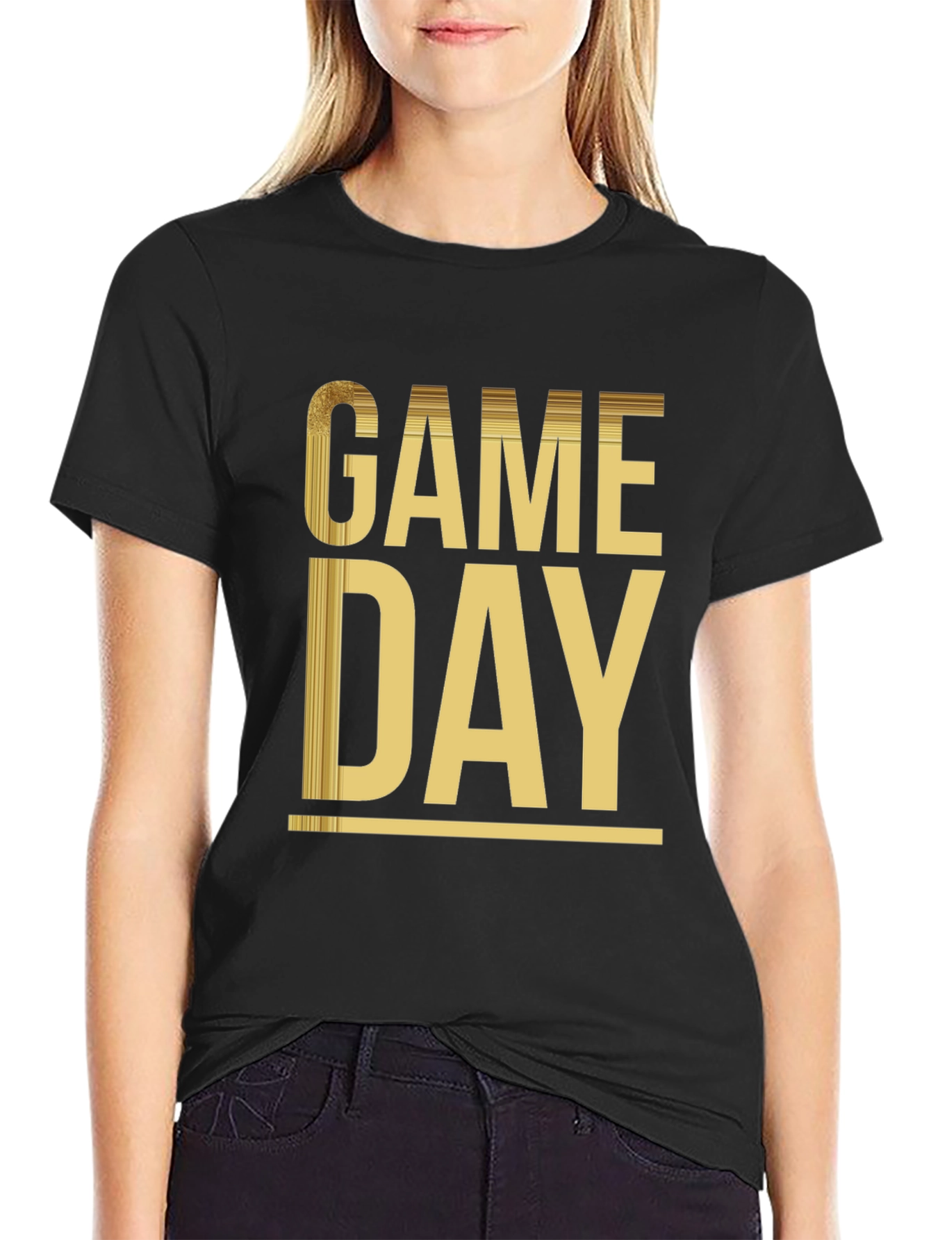Game Day Black Graphic Tee