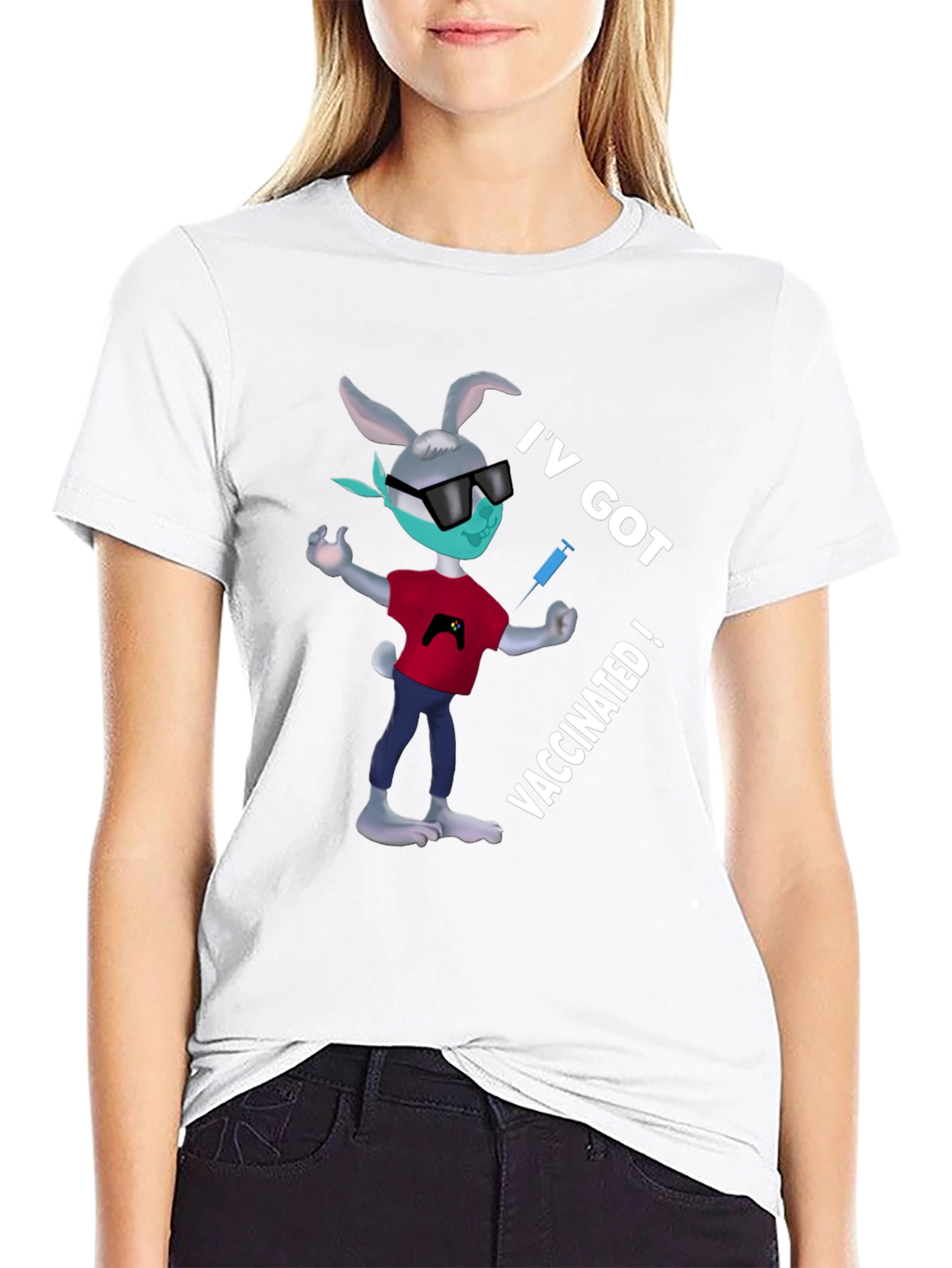 Vaccinated Bunny T-Shirt