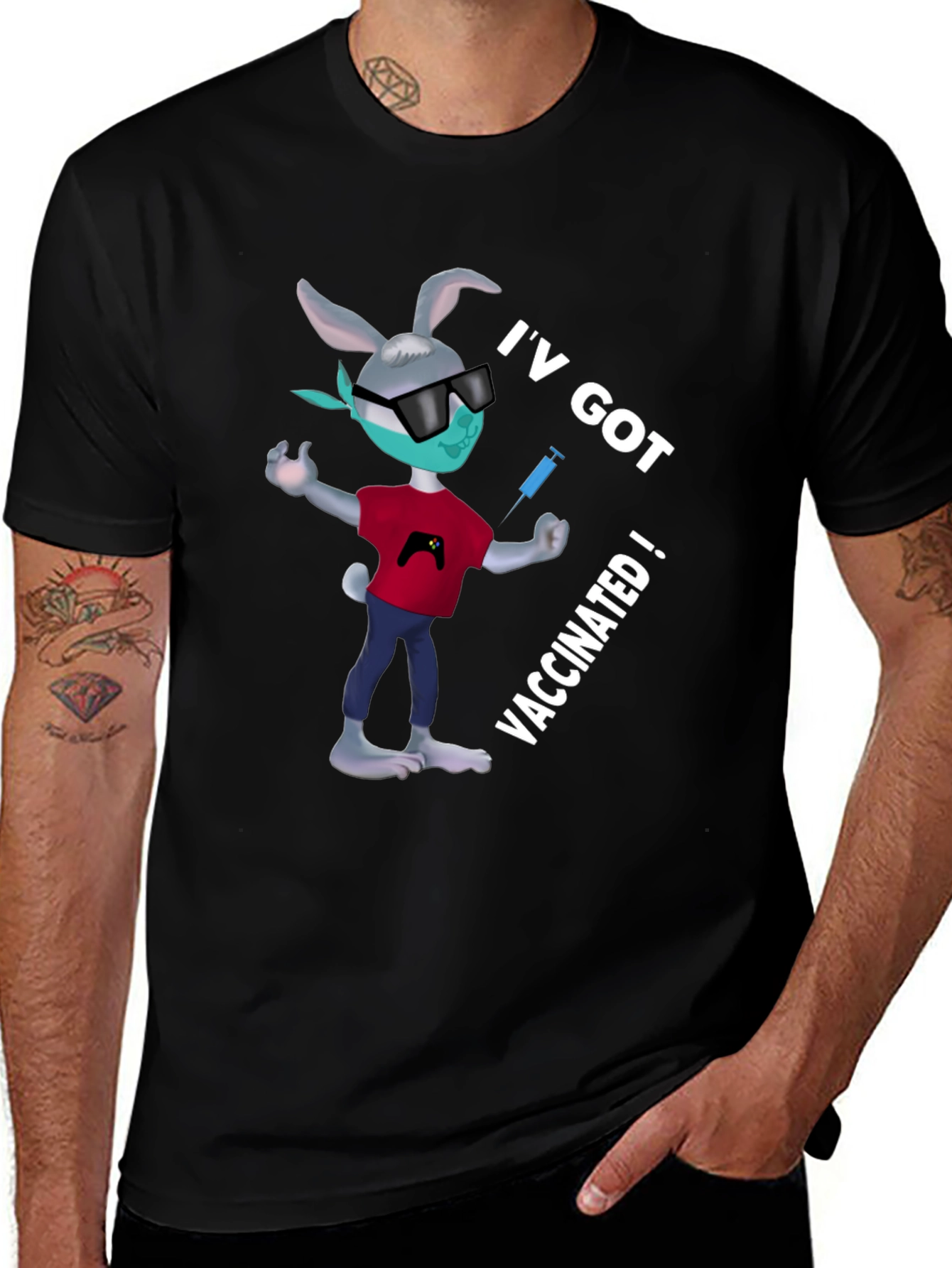 Vaccinated Bunny T-Shirt