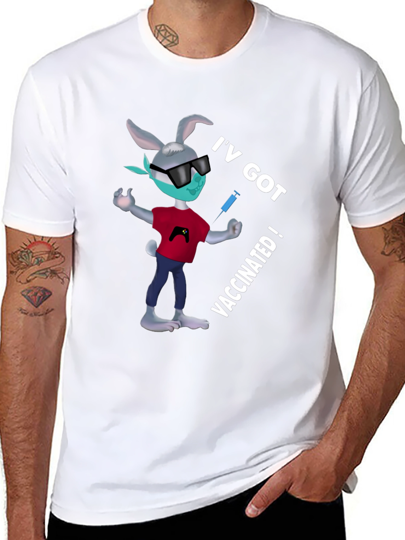 Vaccinated Bunny T-Shirt