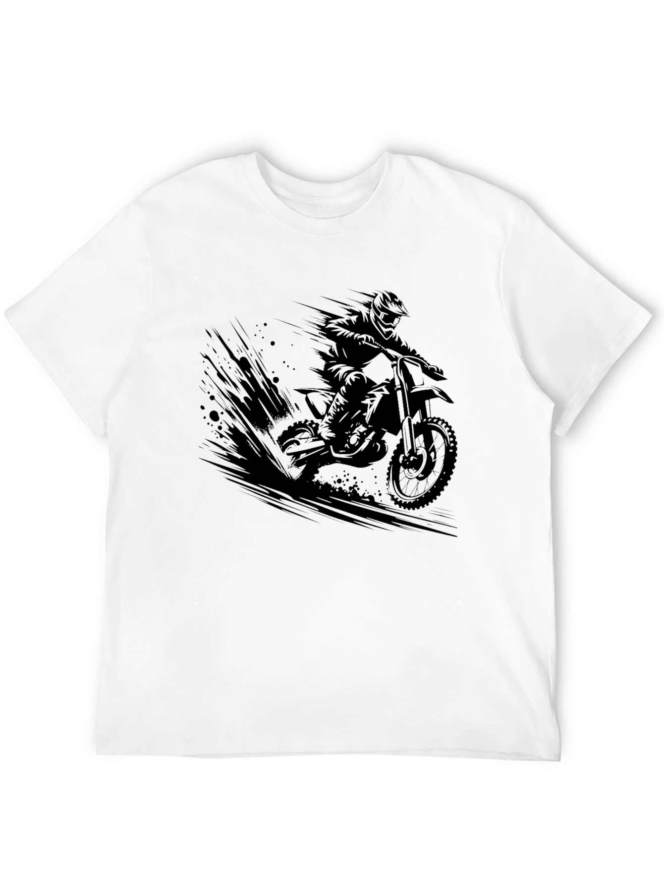 Mens Black Motocross Graphic Tee