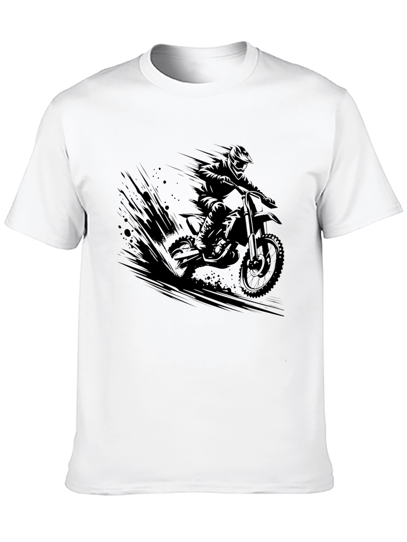 Mens Black Motocross Graphic Tee
