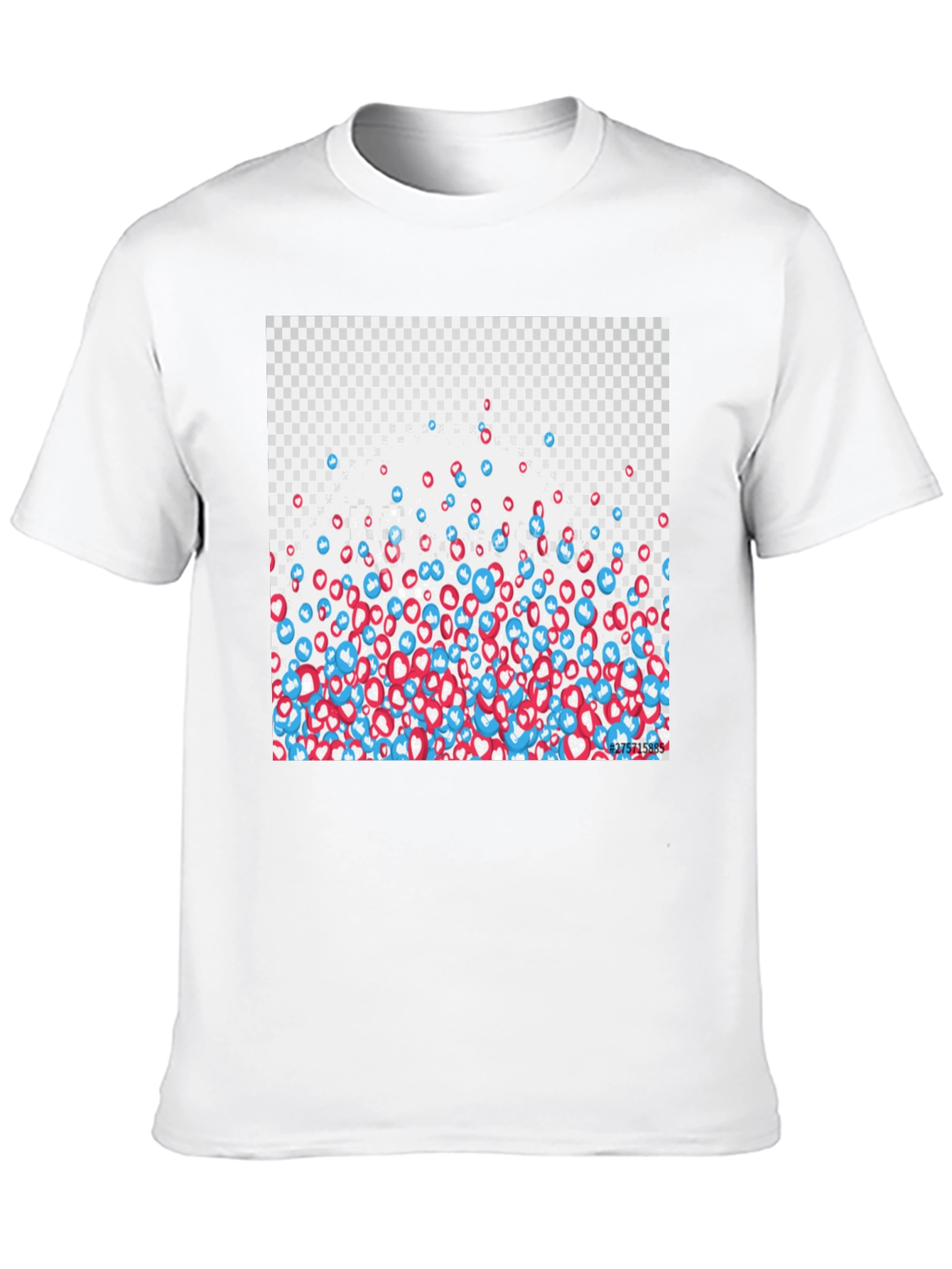 Social Media Like T-Shirt - Black Crew Neck Tee