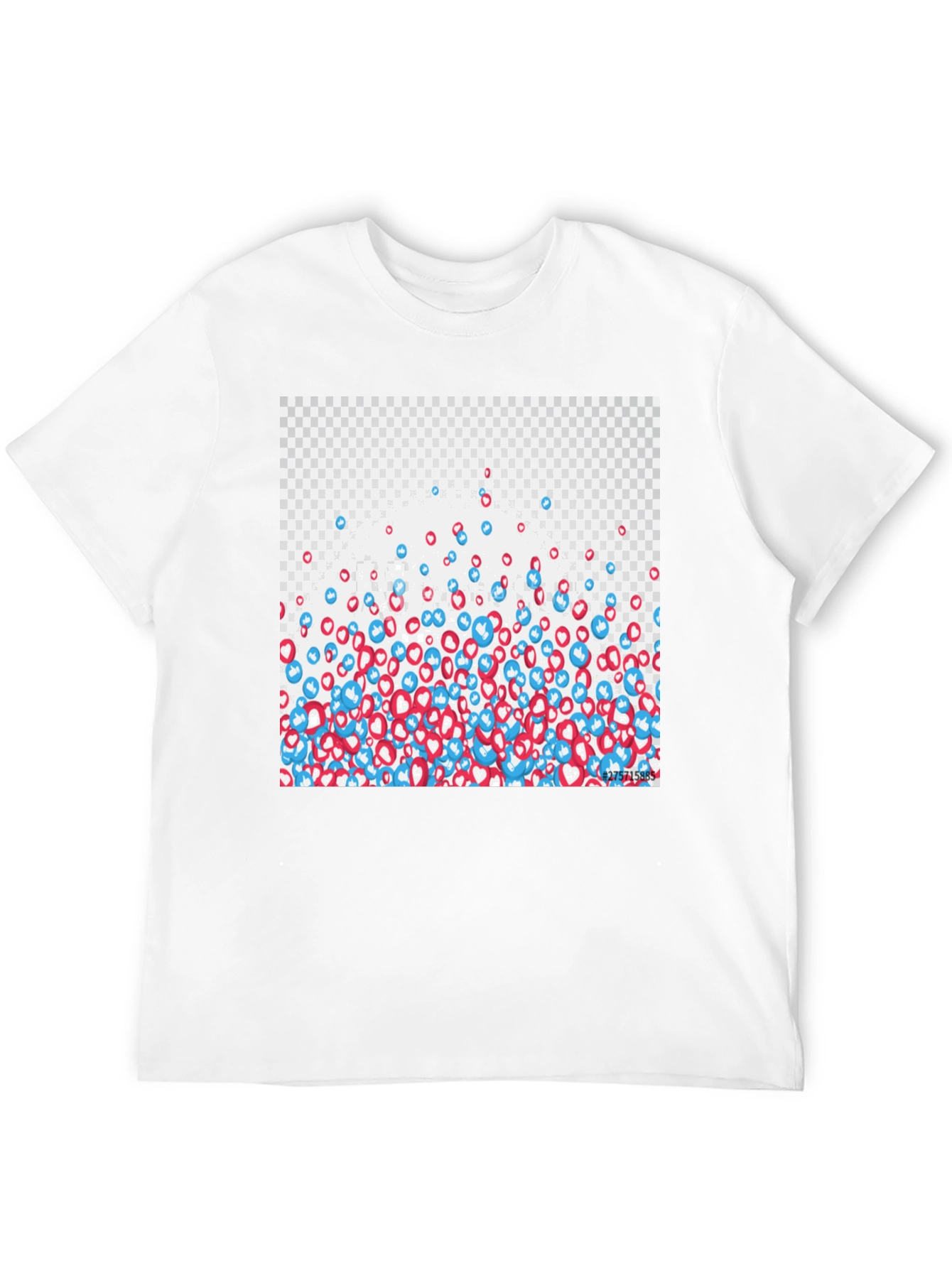 Social Media Like T-Shirt - Black Crew Neck Tee