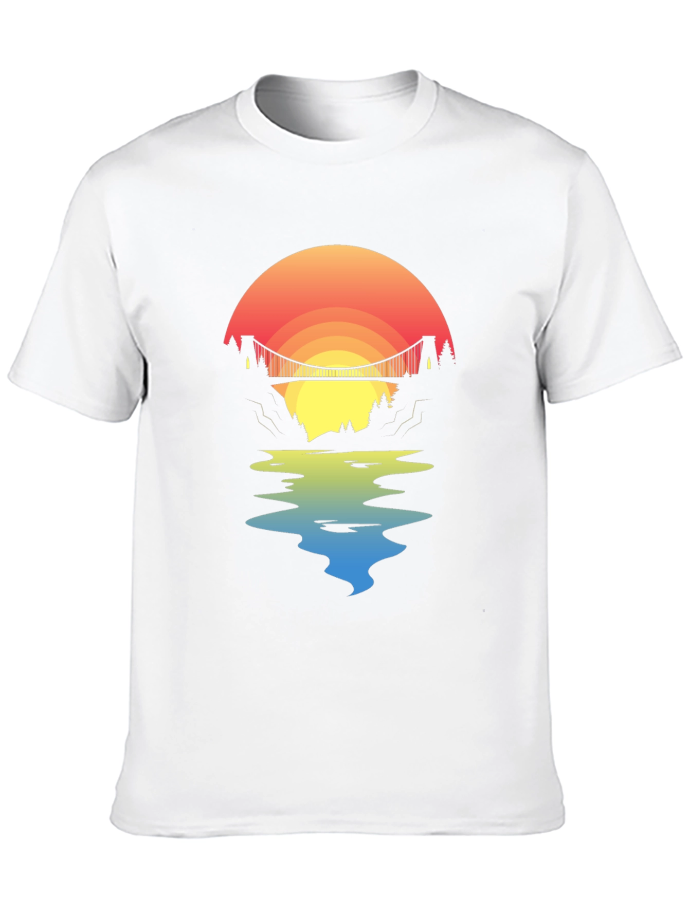Sunset Bridge Graphic Tee - Black