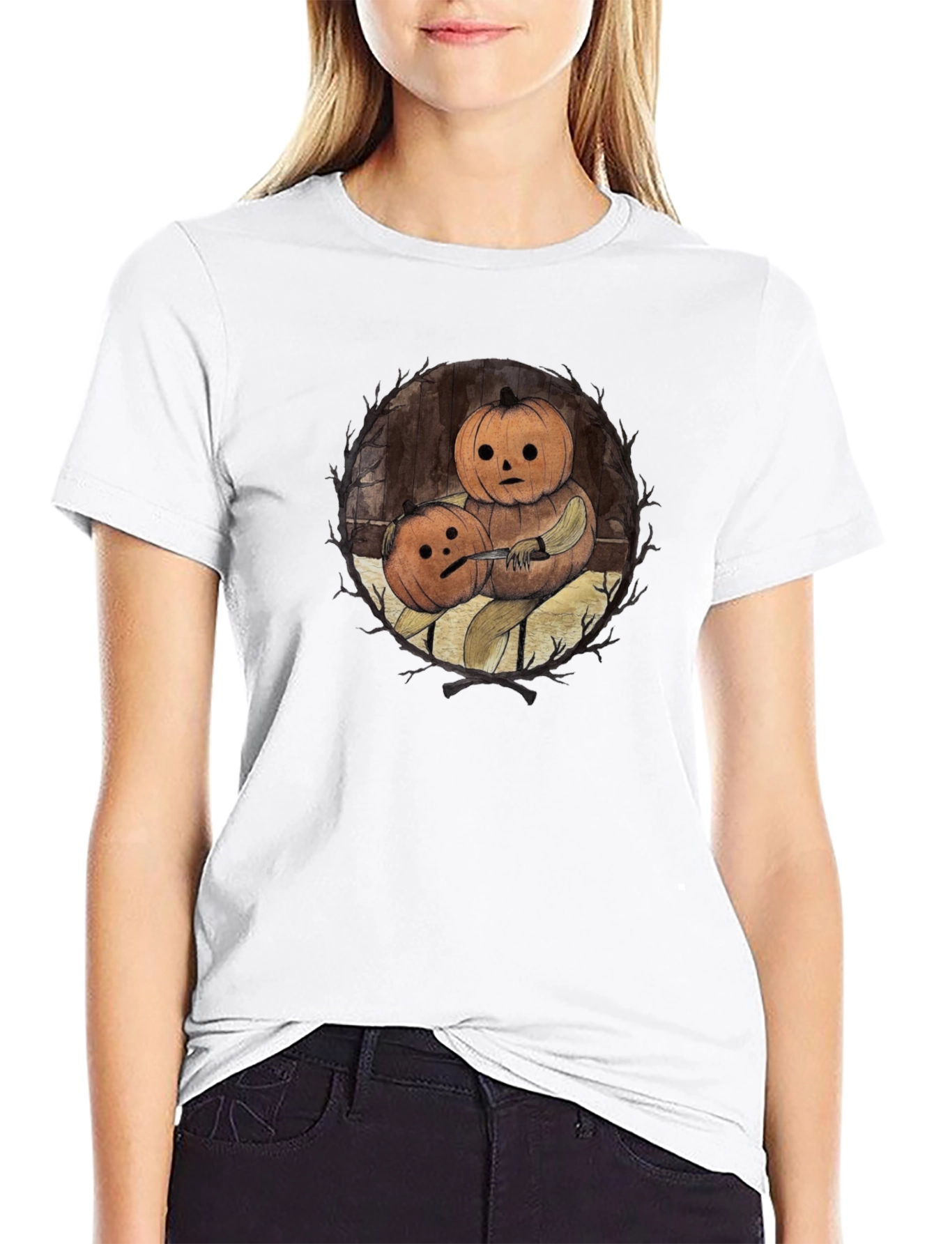 Pumpkin Head T-Shirt - Halloween Spooky Tee