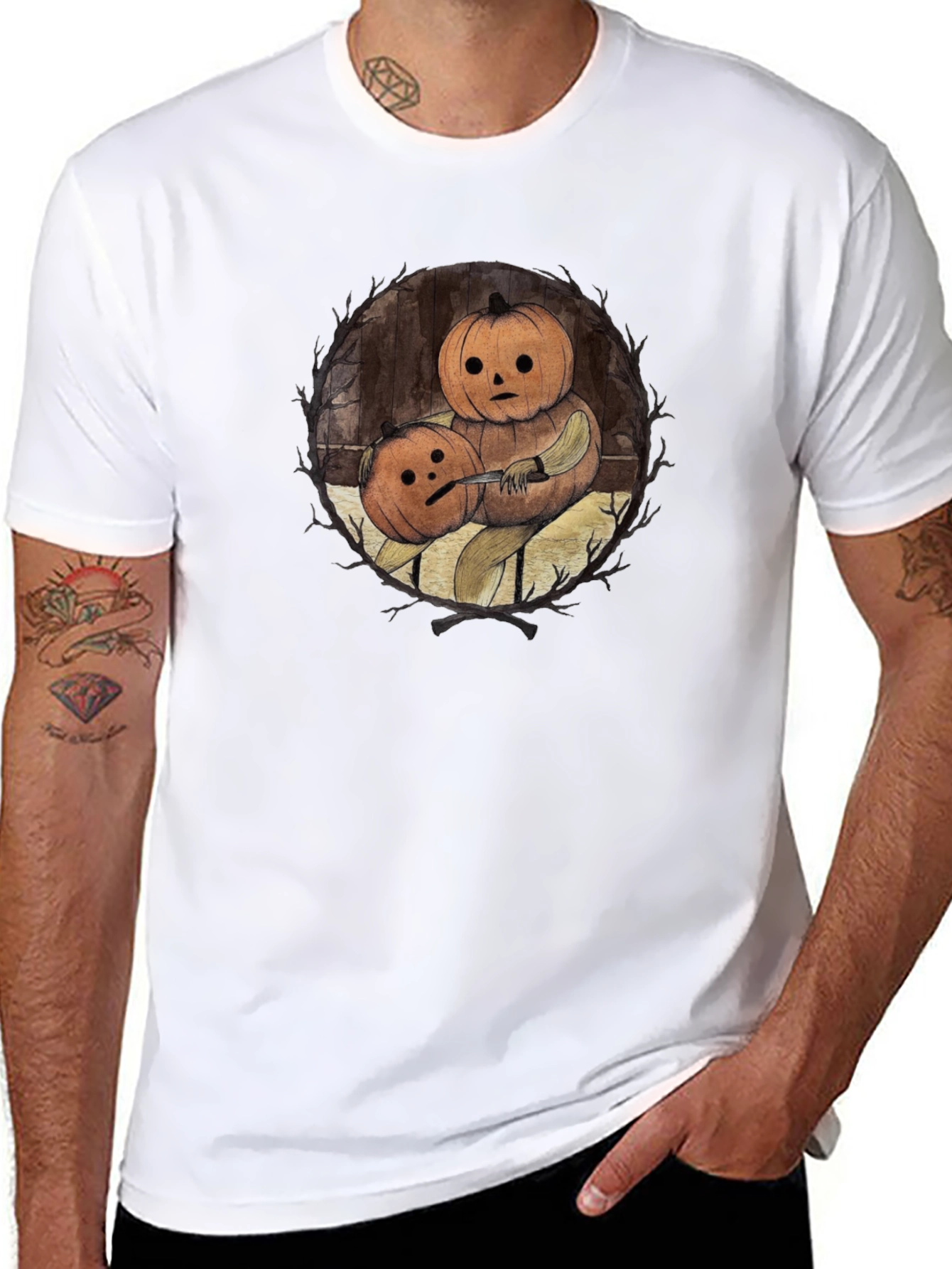 Pumpkin Head T-Shirt - Halloween Spooky Tee