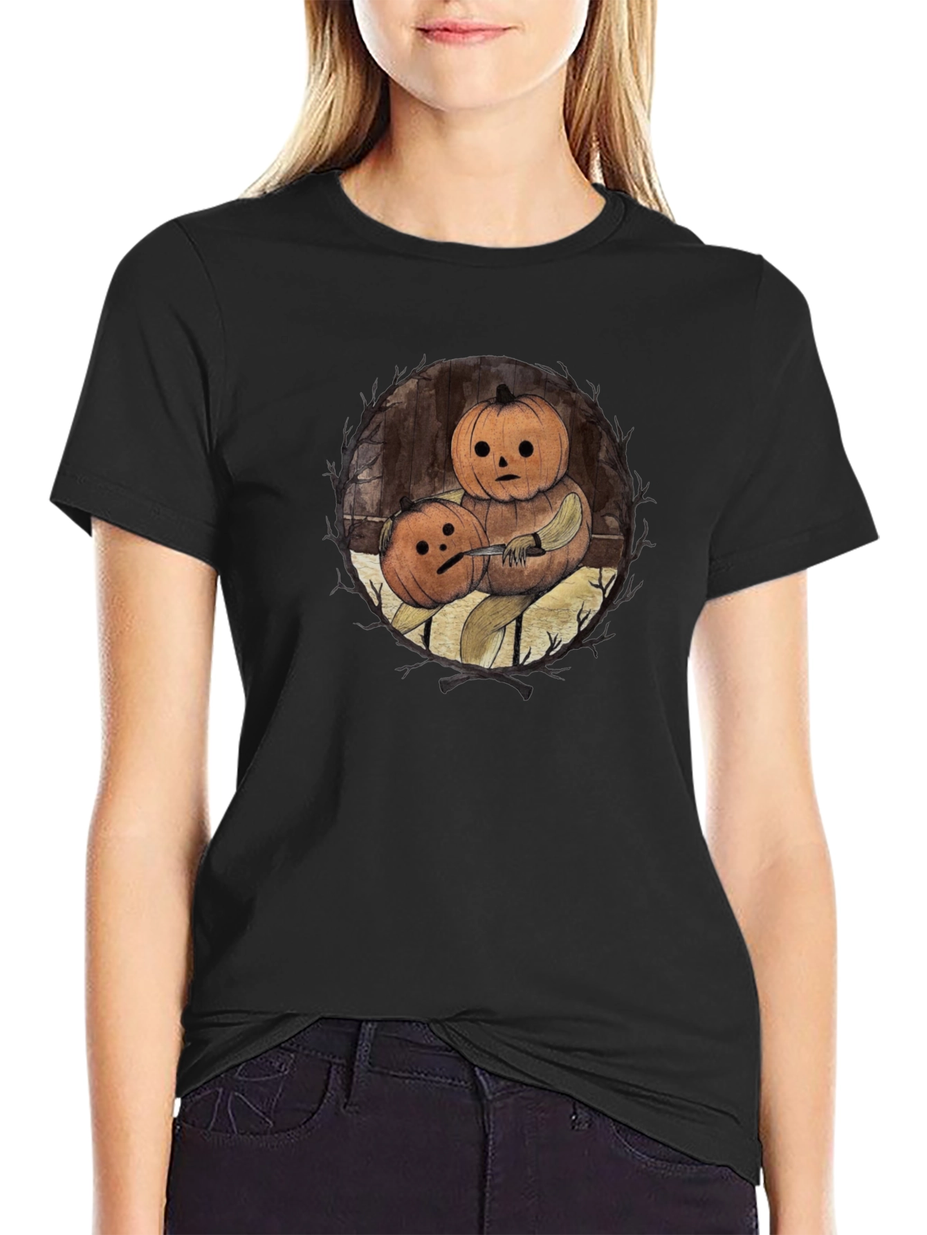 Pumpkin Head T-Shirt - Halloween Spooky Tee