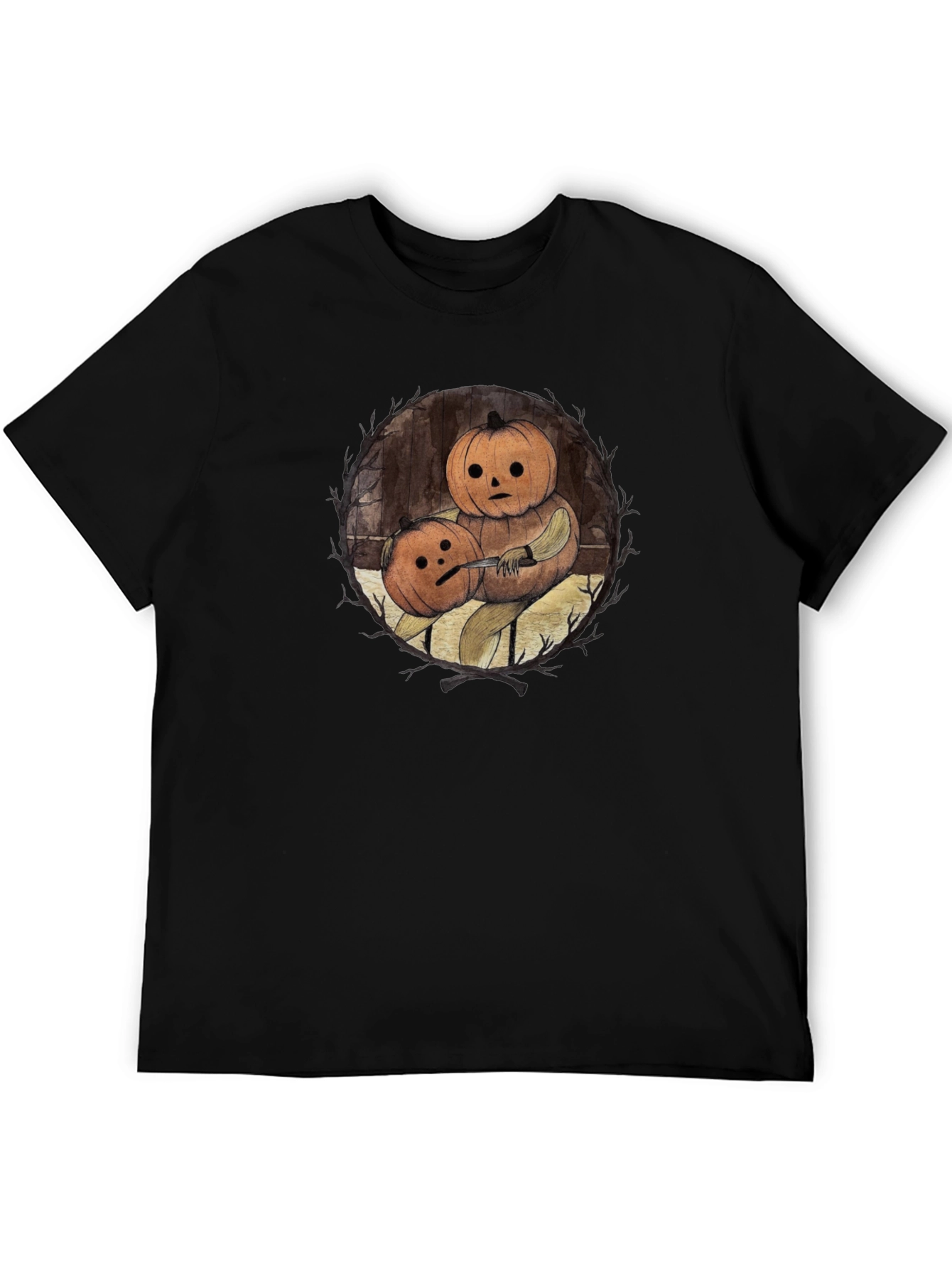Pumpkin Head T-Shirt - Halloween Spooky Tee