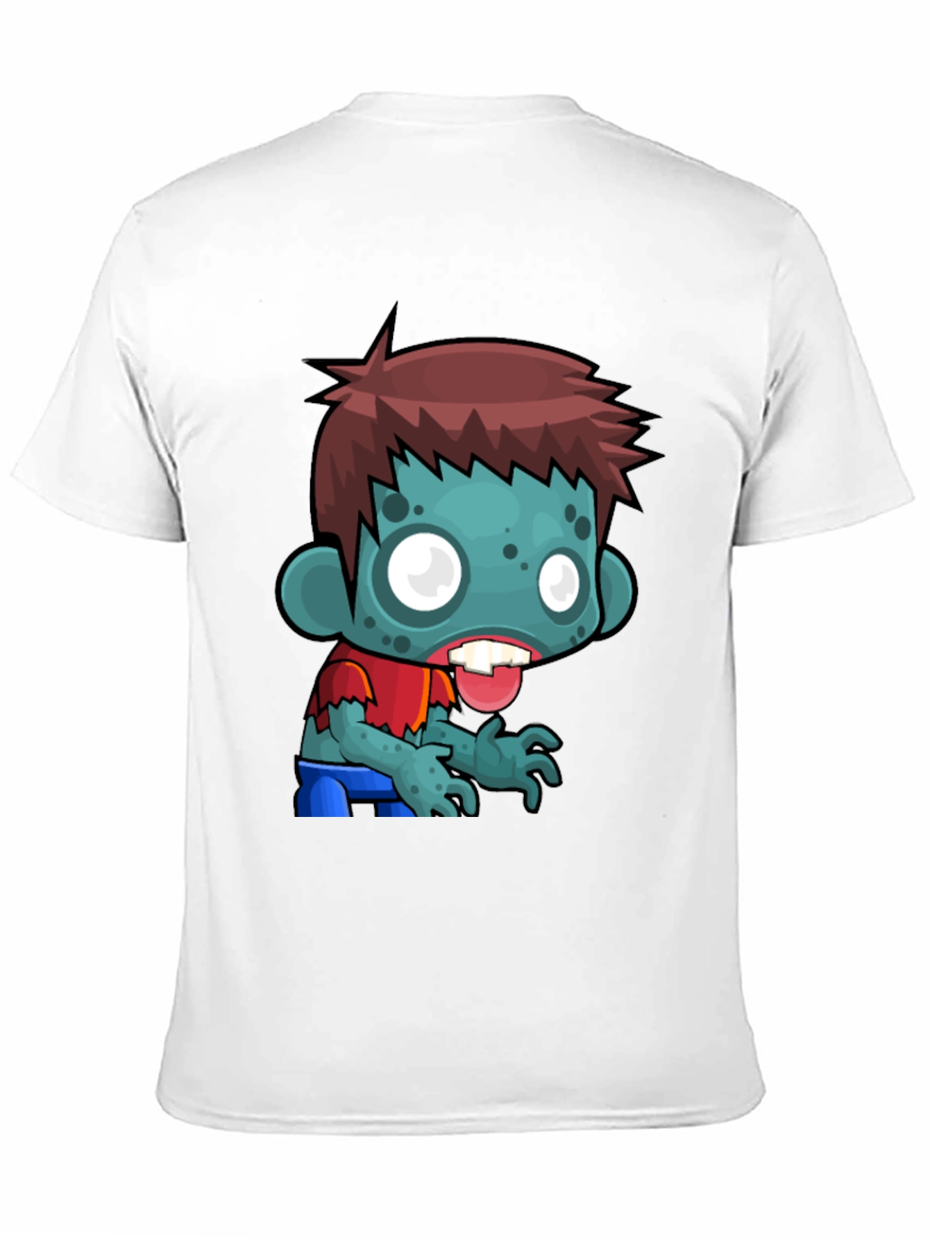 Cartoon Zombie Graphic Tee - Soft Cotton Blend
