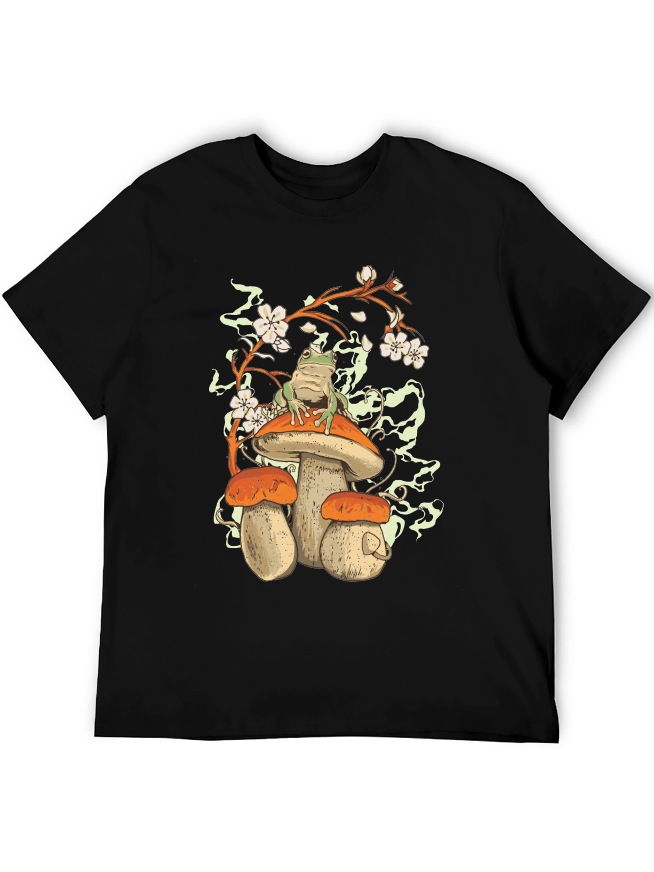 Mushroom Frog Graphic Tee - Nature Lovers T-Shirt