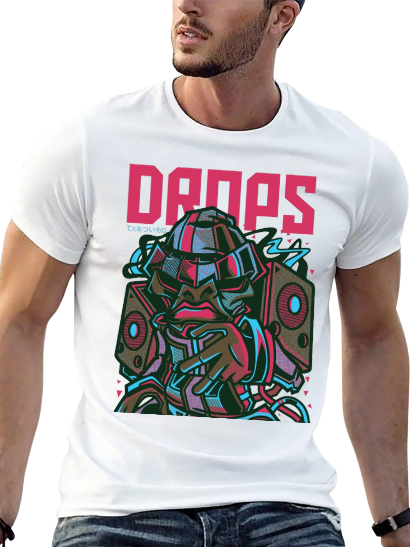 Drops Graphic Tee - Urban Streetwear Design