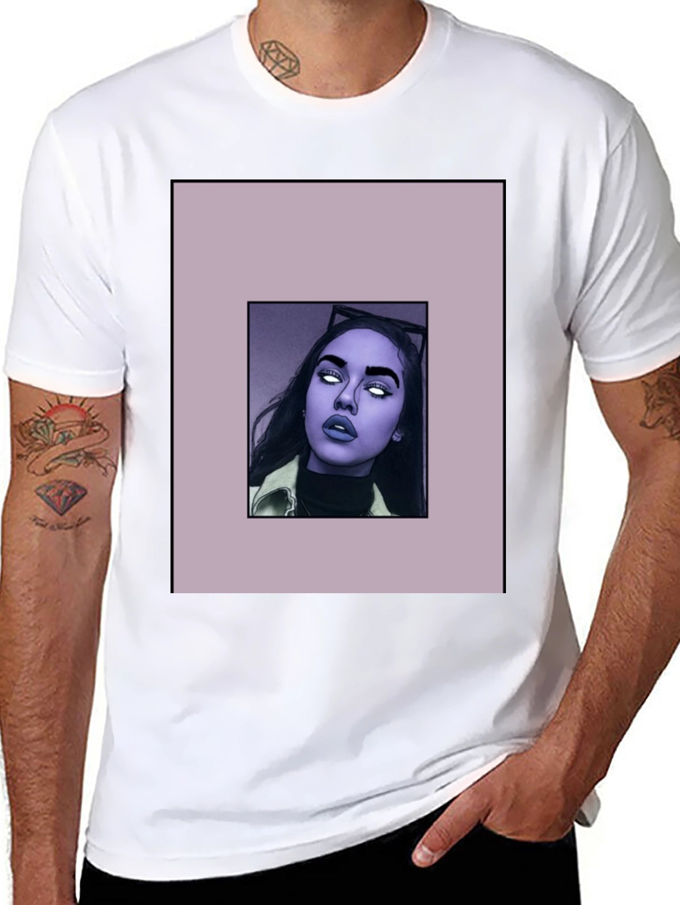Stylish Black T-Shirt with Graphic Print