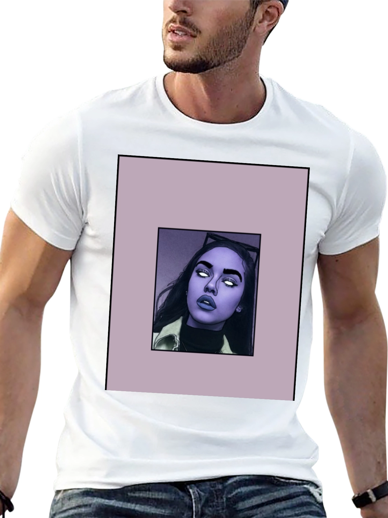 Stylish Black T-Shirt with Graphic Print
