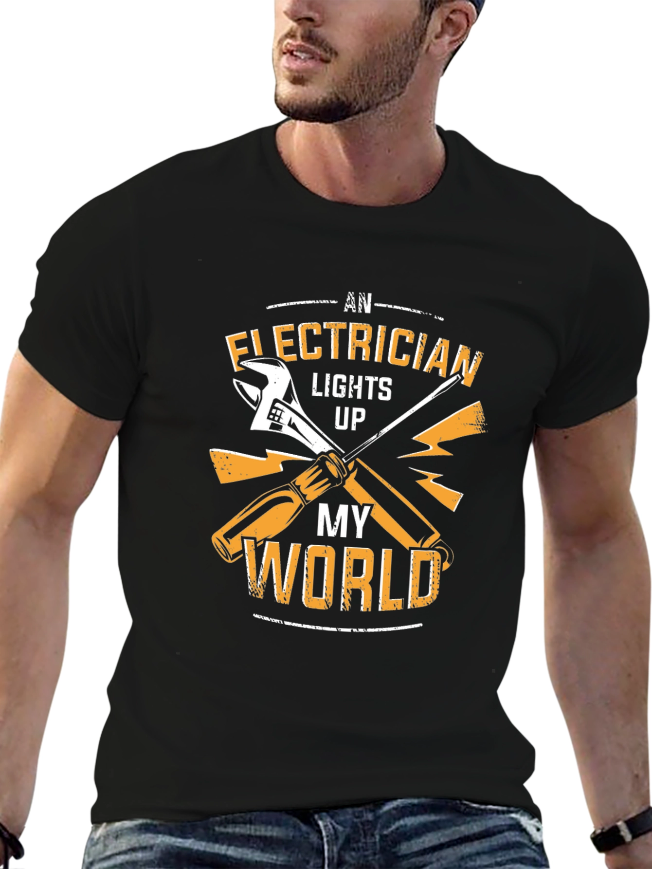 Electrician Lights Up My World Graphic T-Shirt