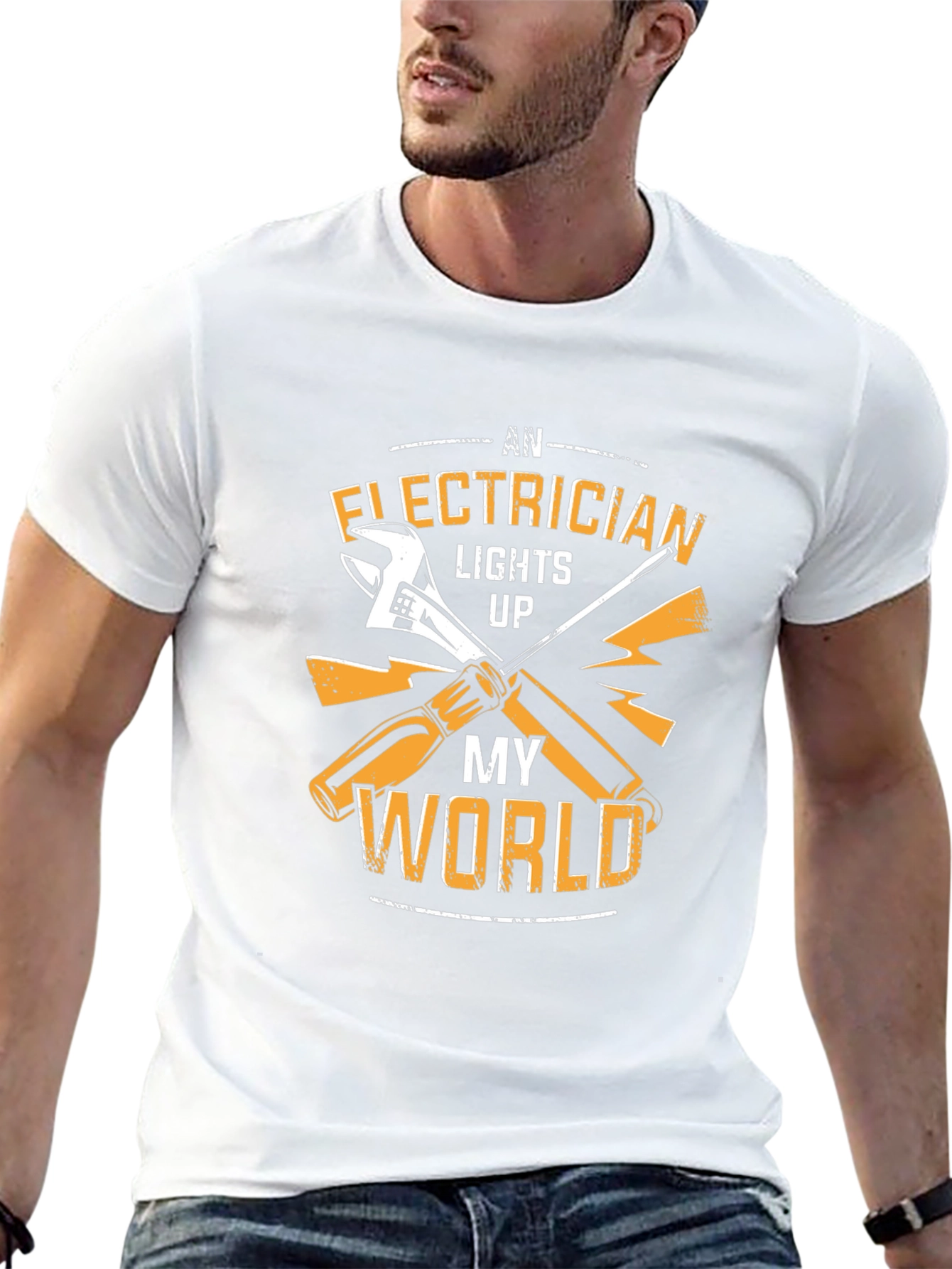 Electrician Lights Up My World Graphic T-Shirt