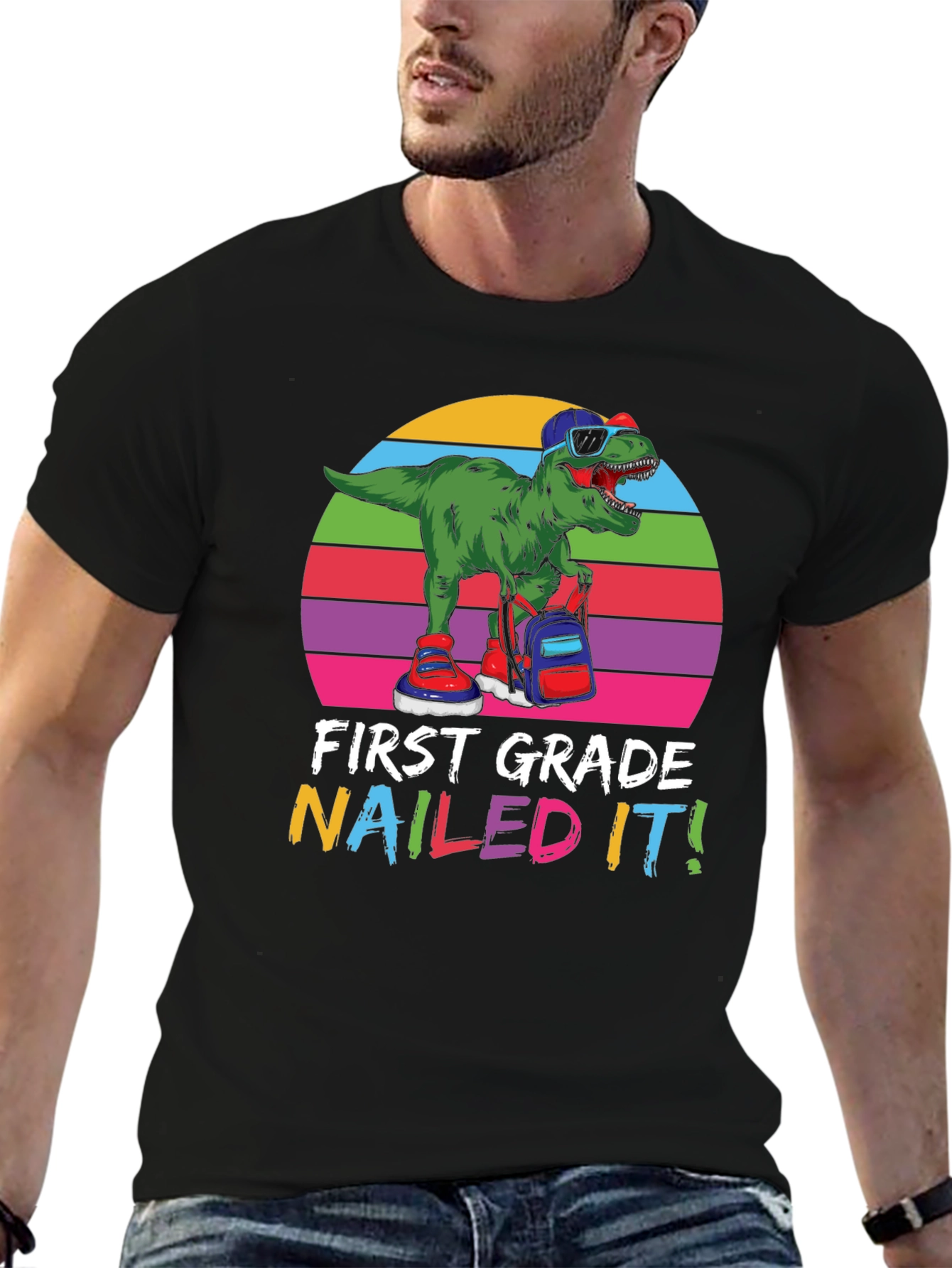 First Grade Nailed It! Dinosaur T-Shirt