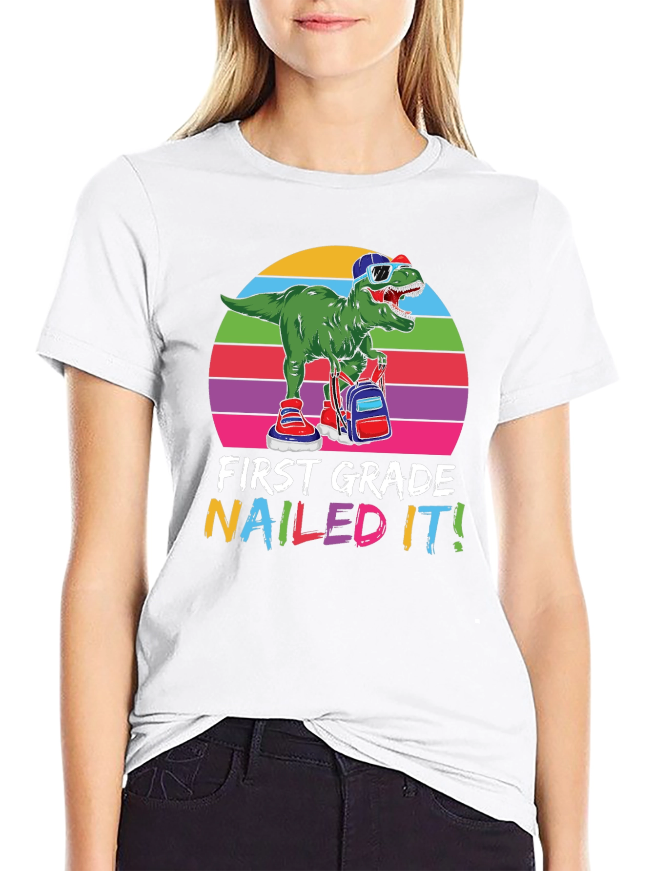 First Grade Nailed It! Dinosaur T-Shirt
