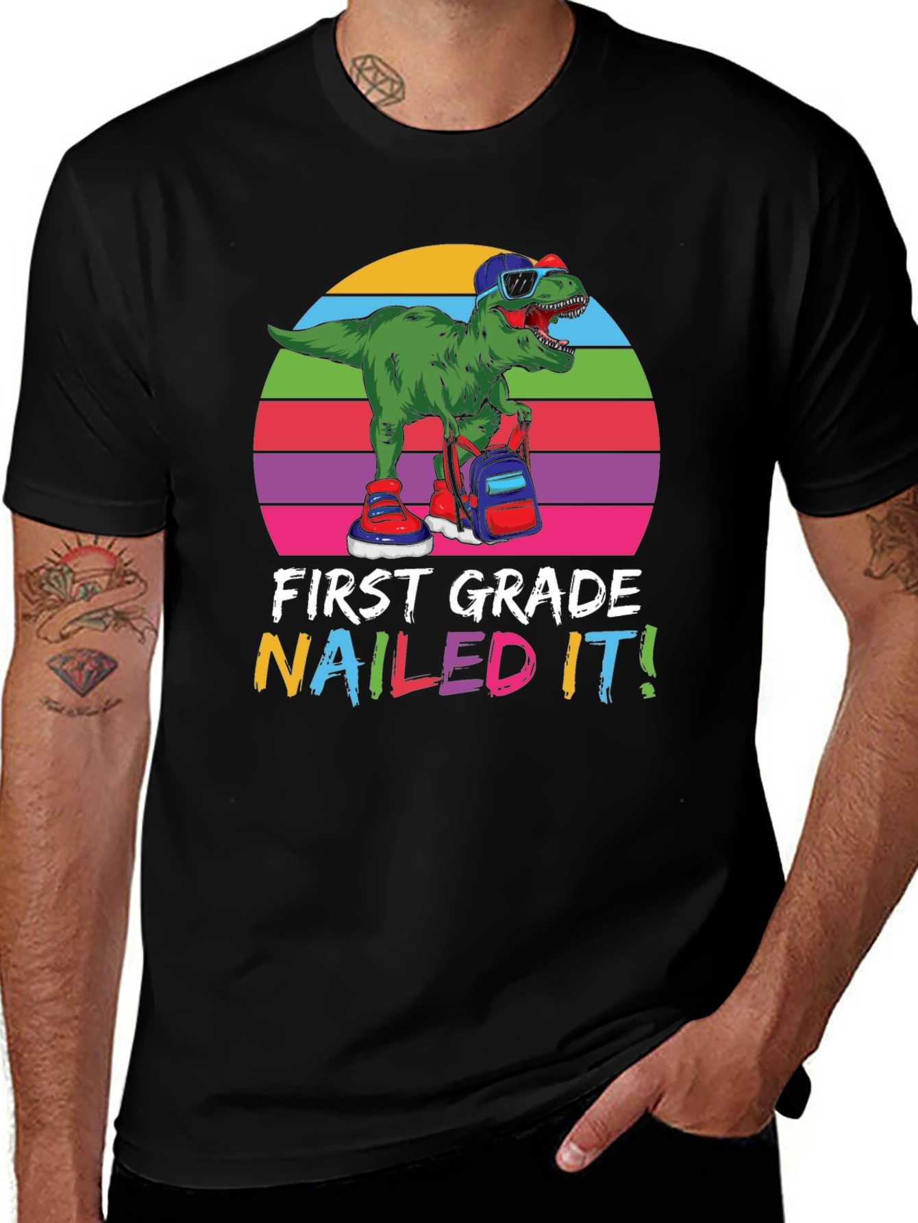 First Grade Nailed It! Dinosaur T-Shirt