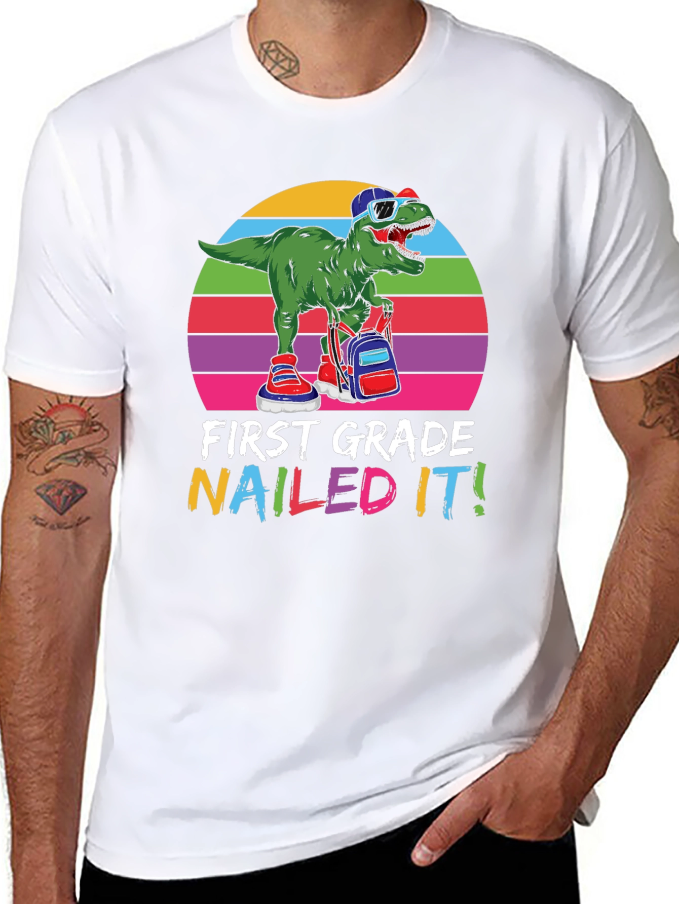 First Grade Nailed It! Dinosaur T-Shirt