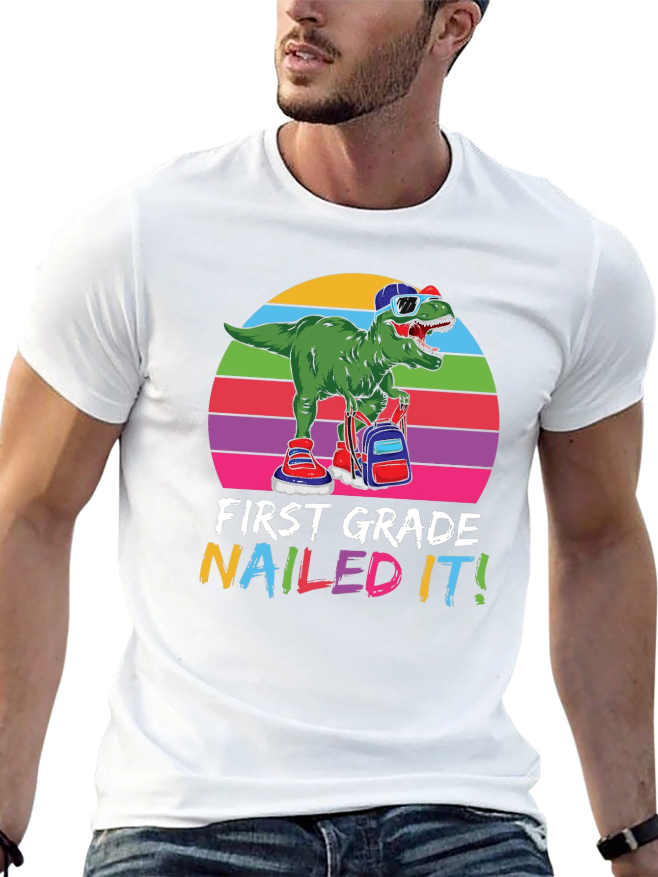 First Grade Nailed It! Dinosaur T-Shirt