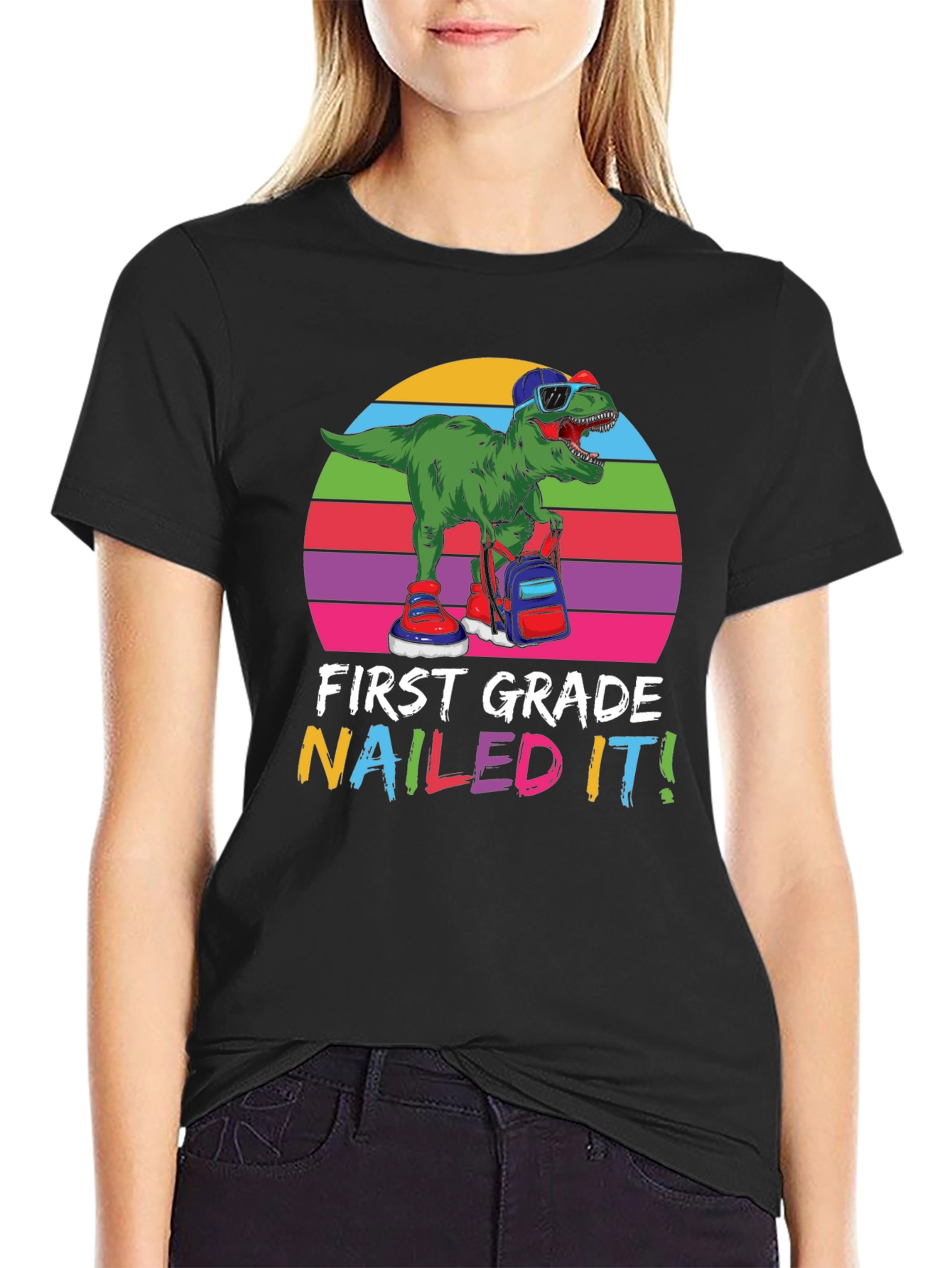 First Grade Nailed It! Dinosaur T-Shirt