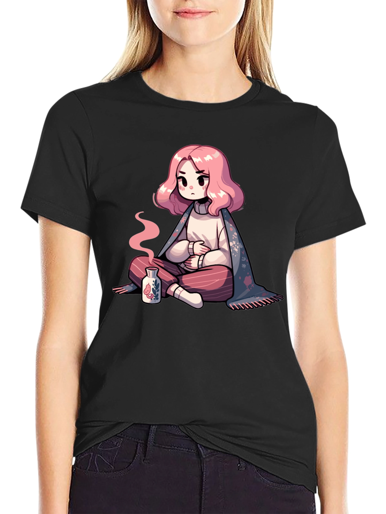 Anime Girl T-Shirt - Cozy and Cute Style