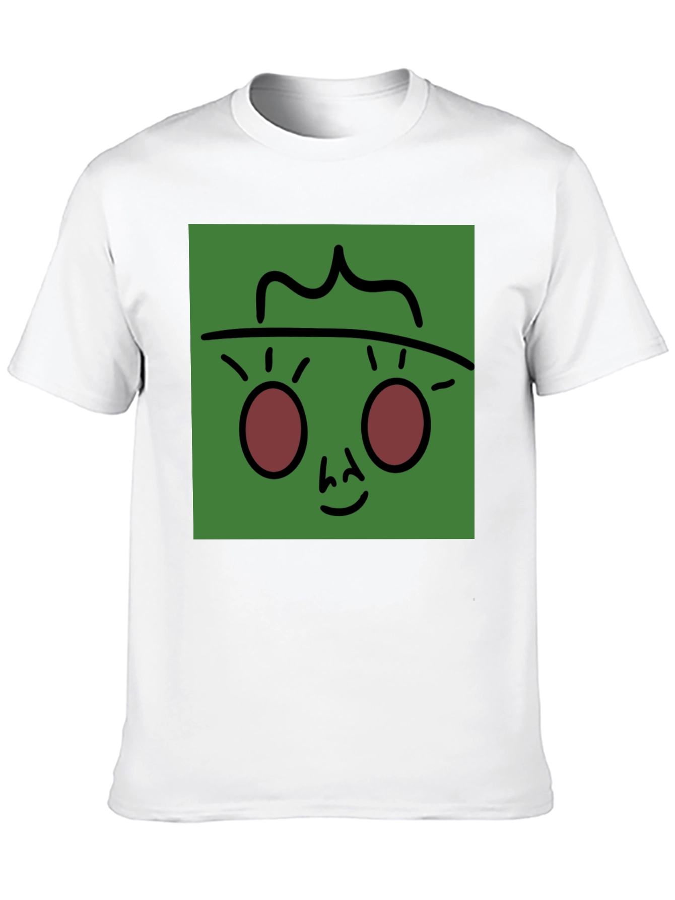 Funky Face Graphic Tee - Black Cotton Blend