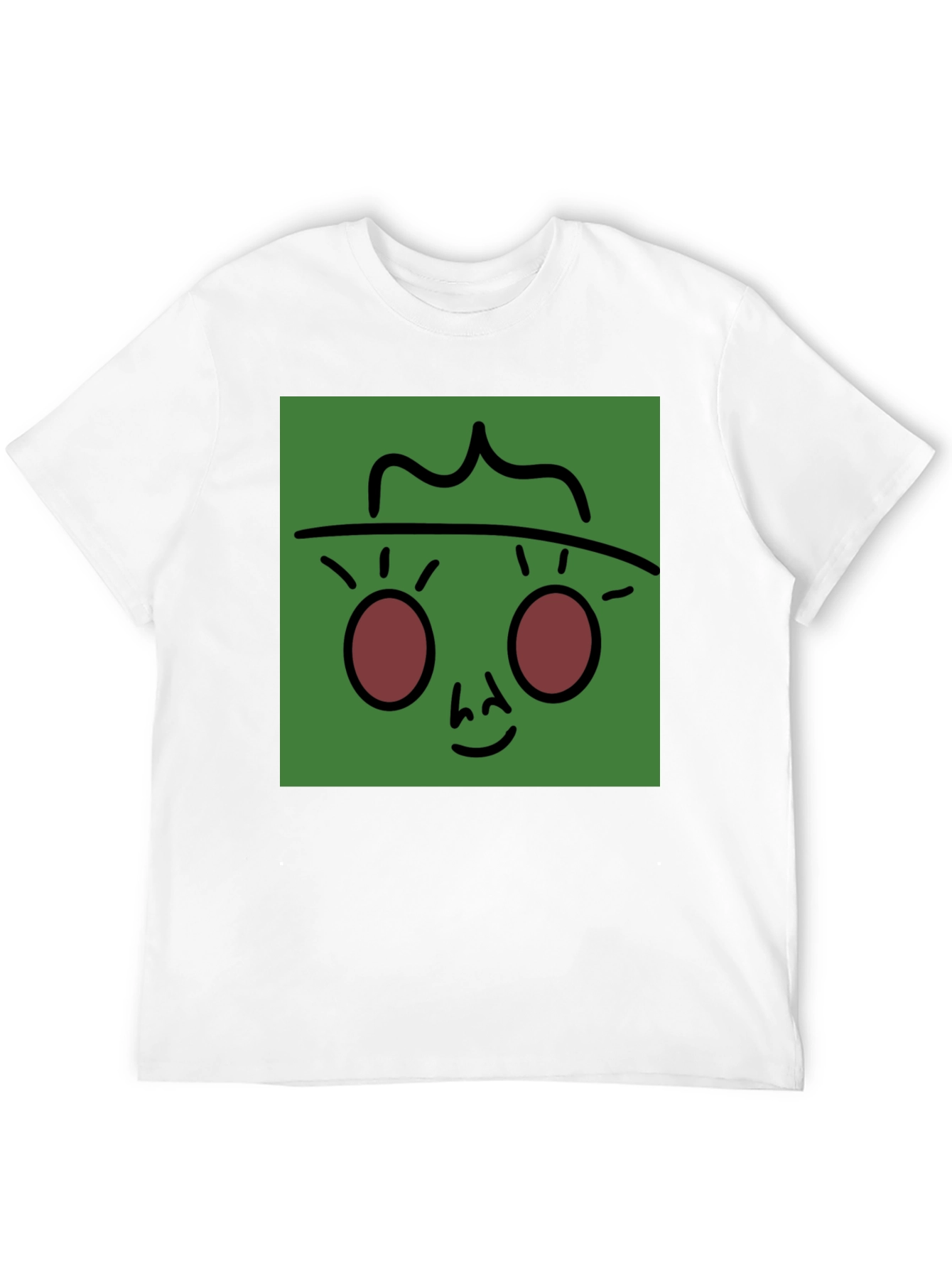 Funky Face Graphic Tee - Black Cotton Blend