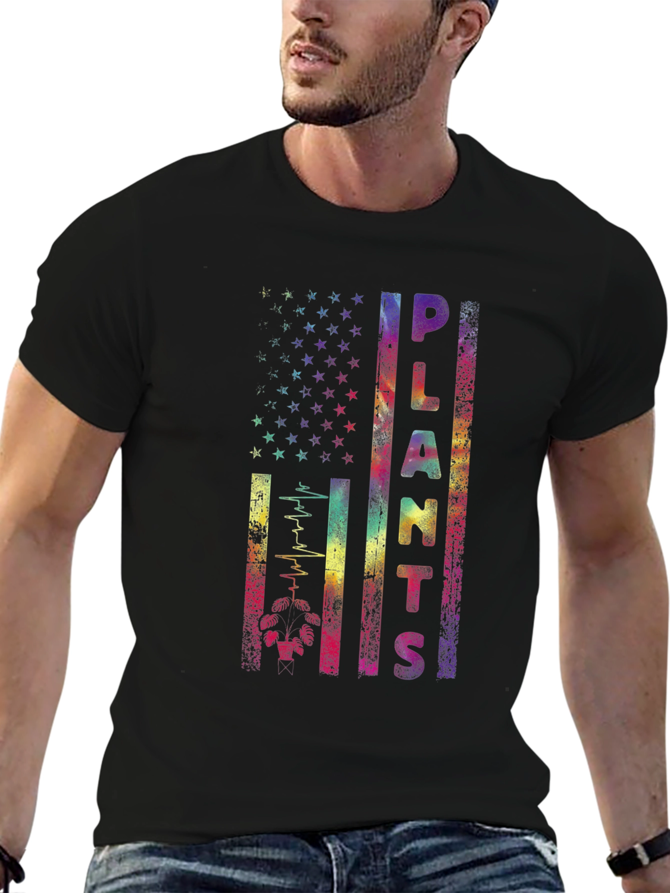 Plants Lover Flag Graphic T-Shirt