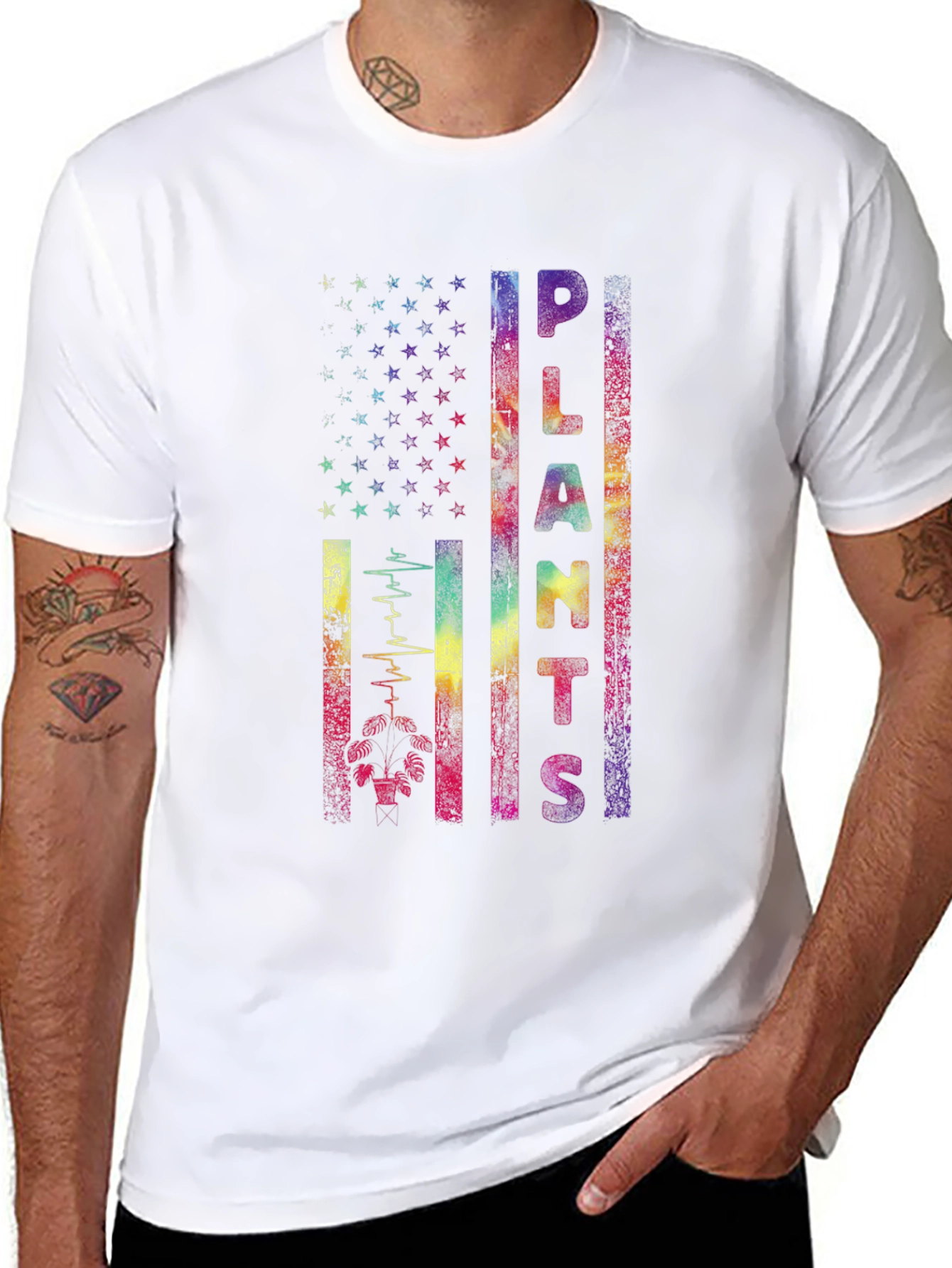 Plants Lover Flag Graphic T-Shirt