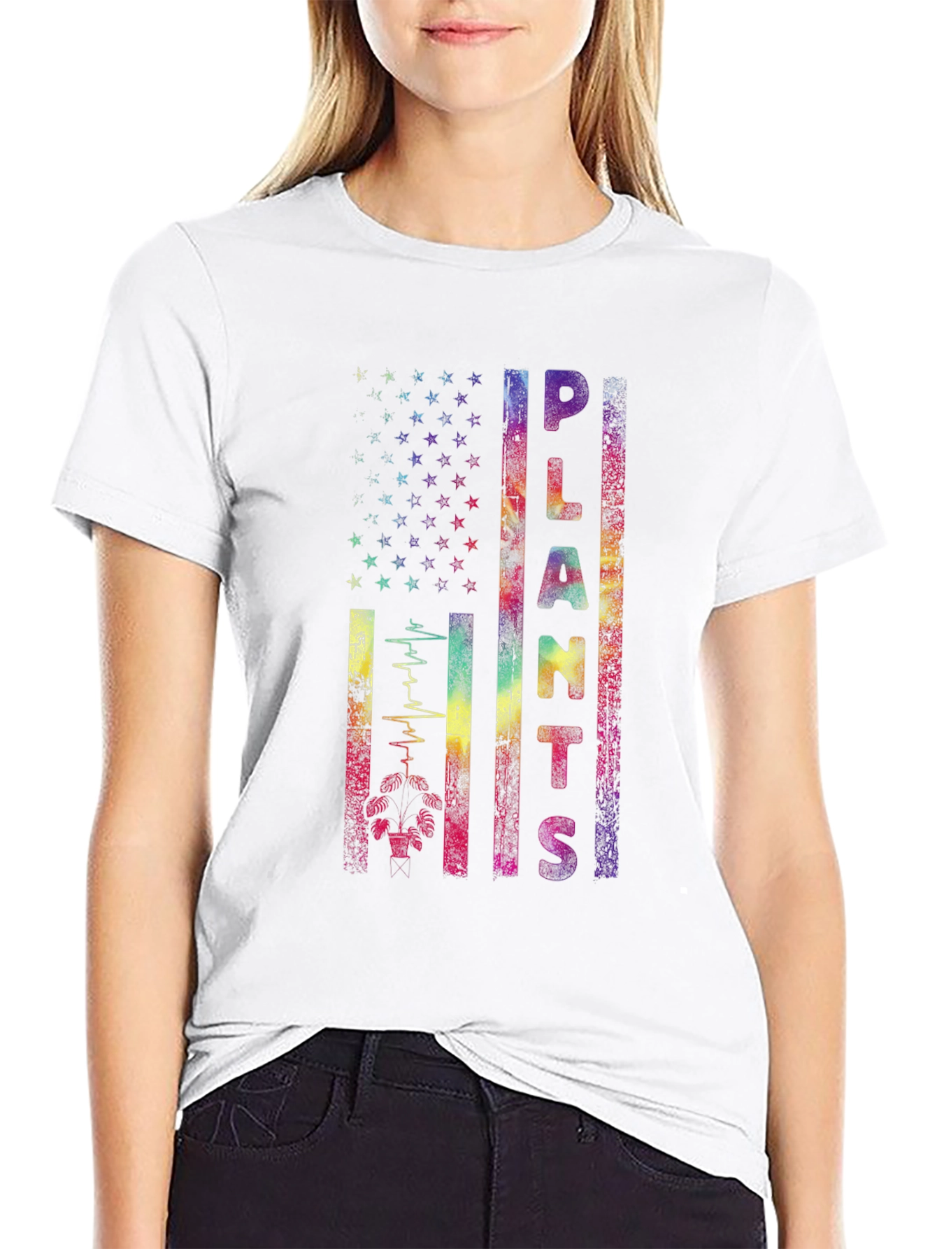 Plants Lover Flag Graphic T-Shirt