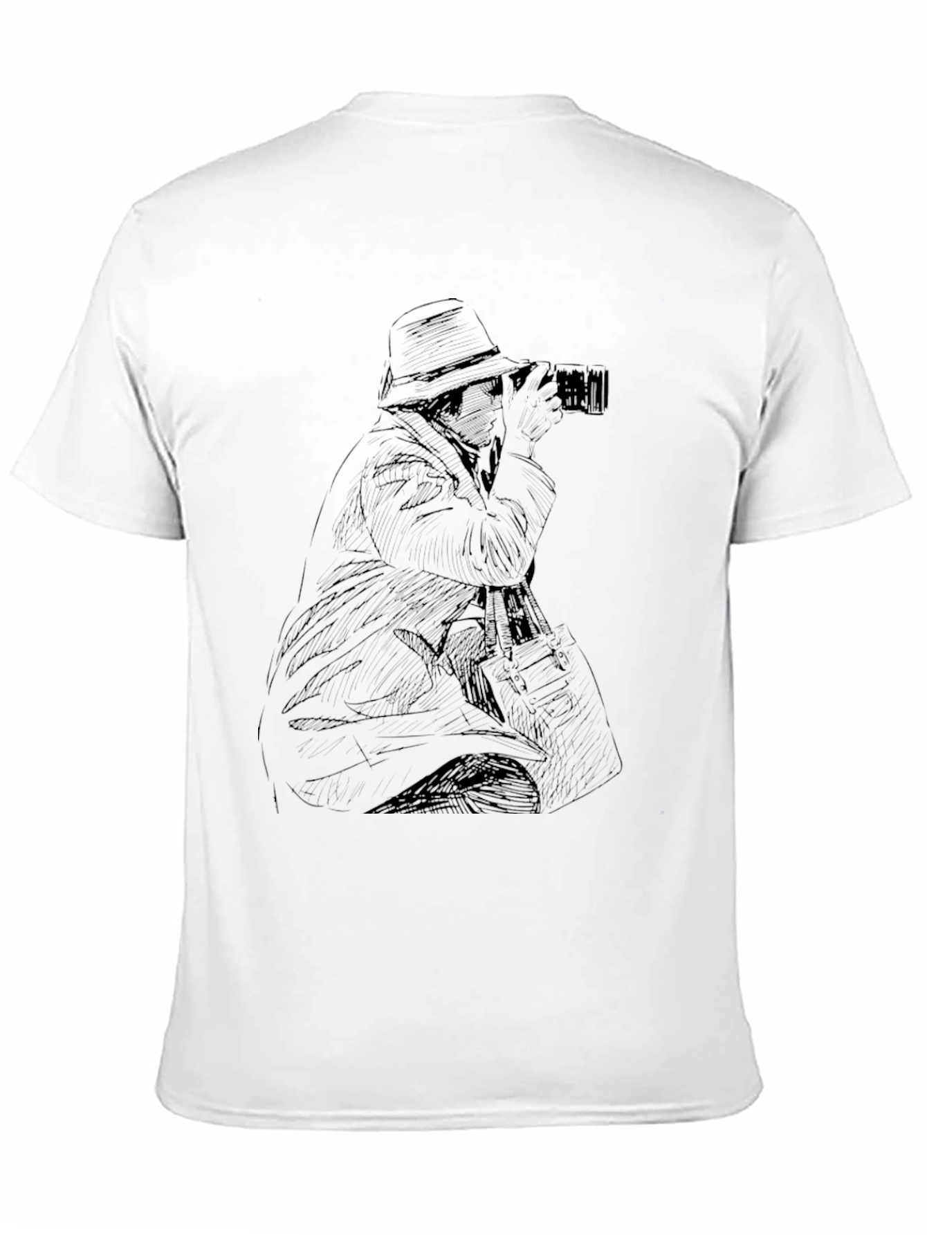 Photographer Sketch Tee - Classic Black T-Shirt