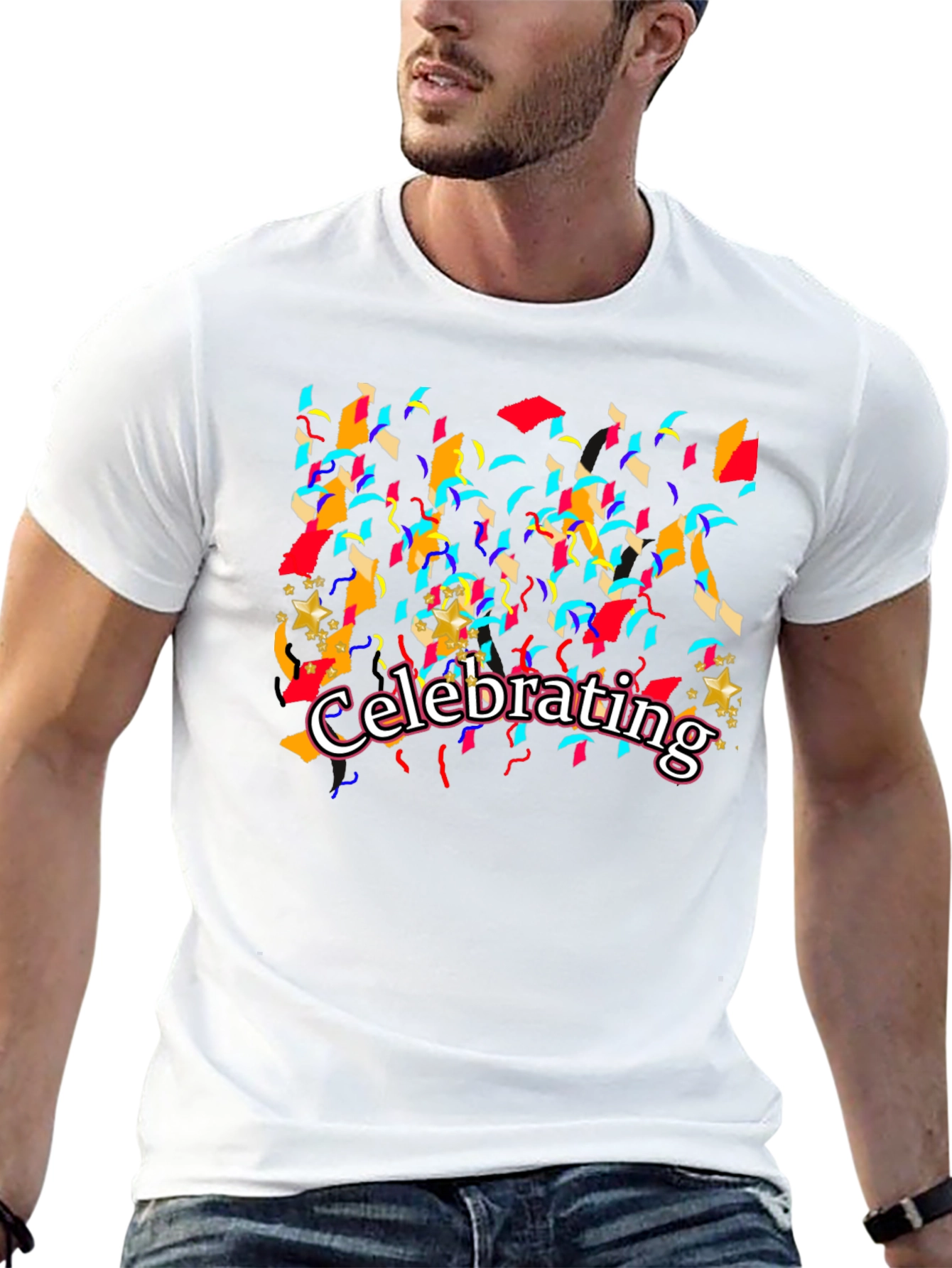 Celebrating Graphic T-Shirt - Black Cotton Tee